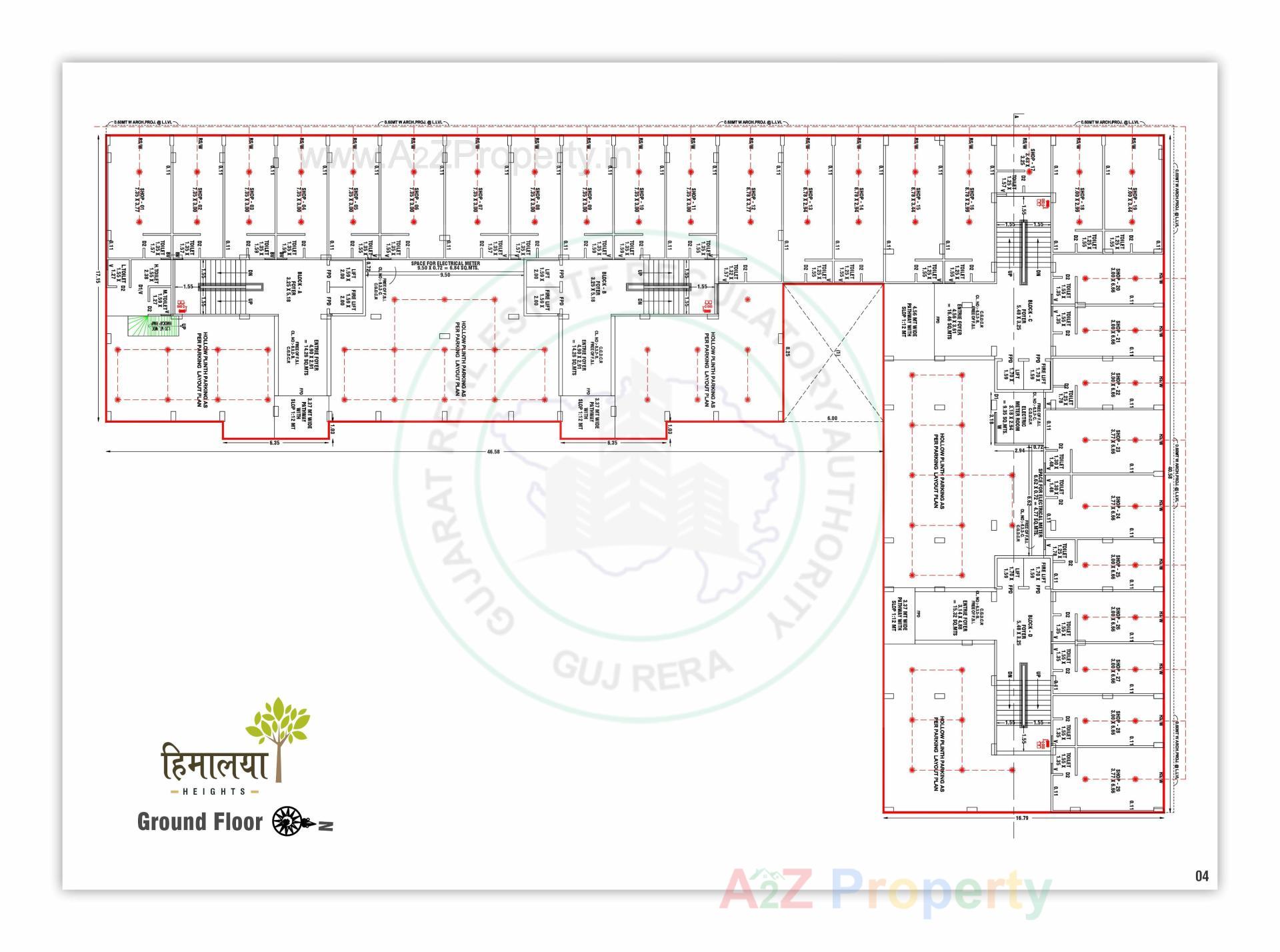 Layout of real estate project Himalaya Heights   Vaikunth Villa located at Kalol, Gandhinagar, Gujarat