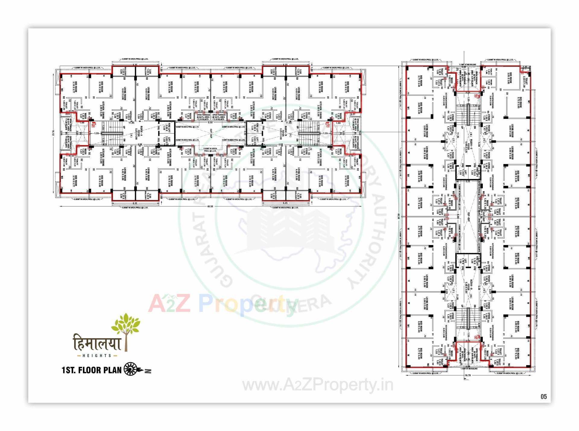 Layout of real estate project Himalaya Heights   Vaikunth Villa located at Kalol, Gandhinagar, Gujarat