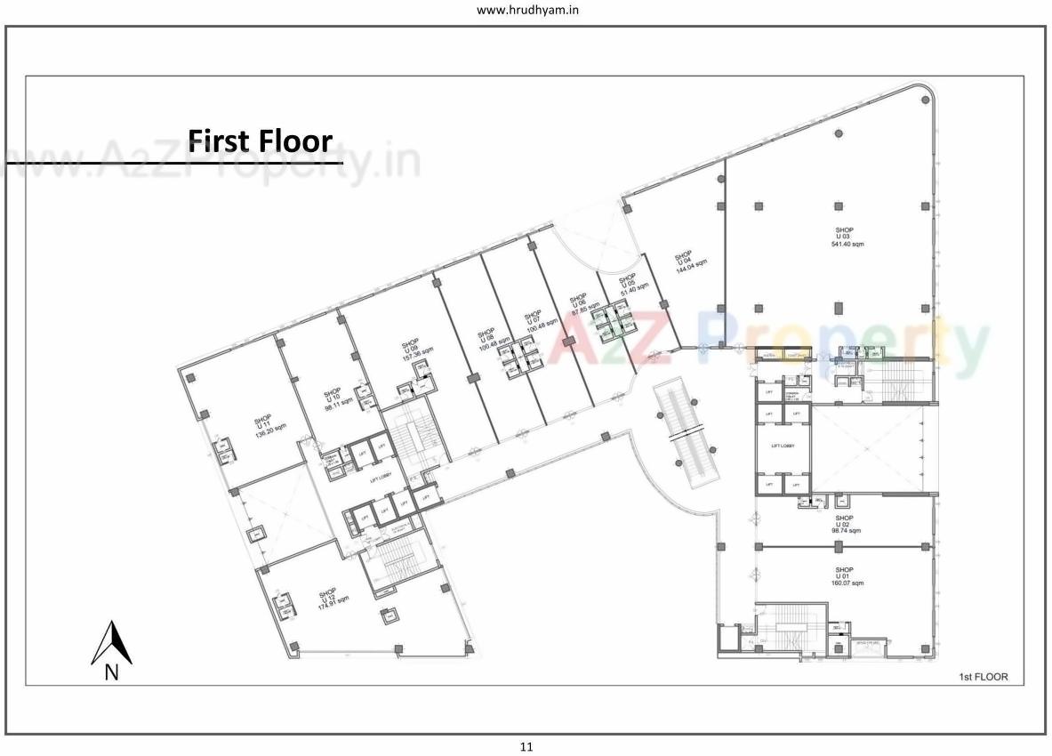 Layout of real estate project Hrudhyam located at Kudasan, Gandhinagar, Gujarat