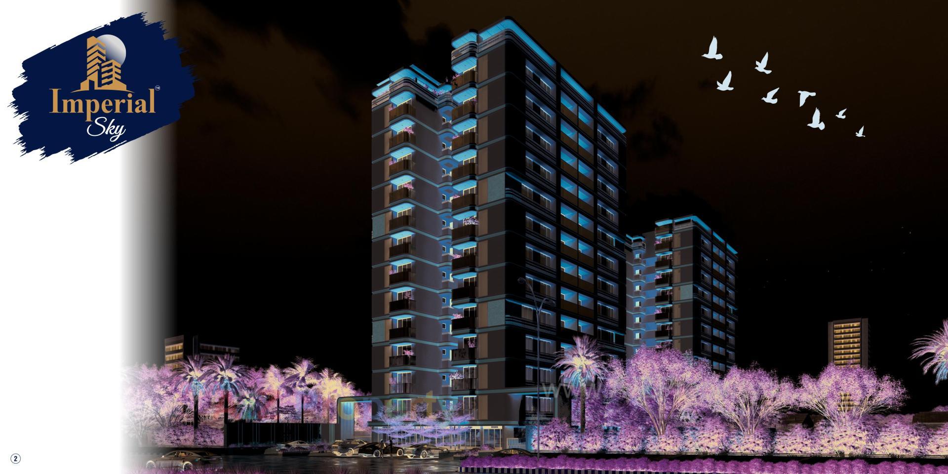 3D Elevation of real estate project Imperial Sky located at Raysan, Gandhinagar, Gujarat