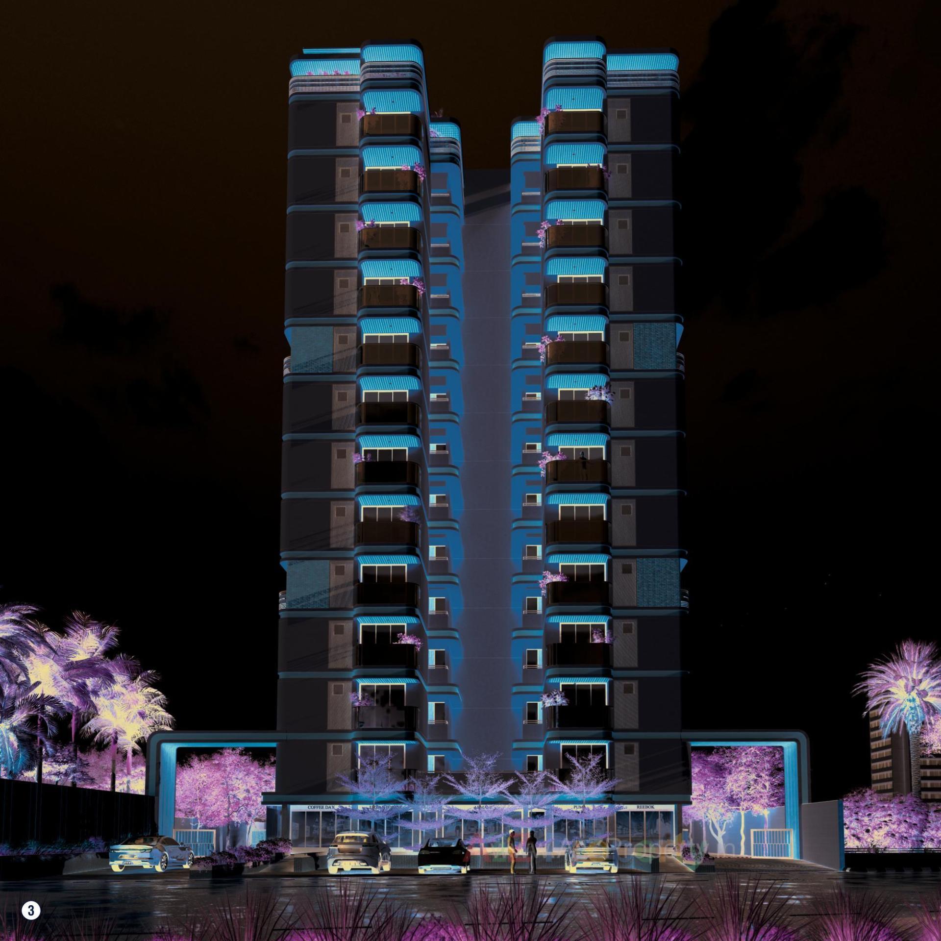 3D Elevation of real estate project Imperial Sky located at Raysan, Gandhinagar, Gujarat