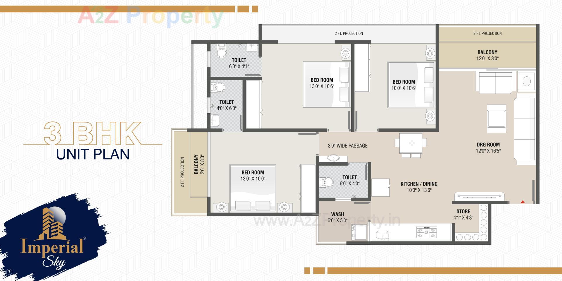 Layout of real estate project Imperial Sky located at Raysan, Gandhinagar, Gujarat