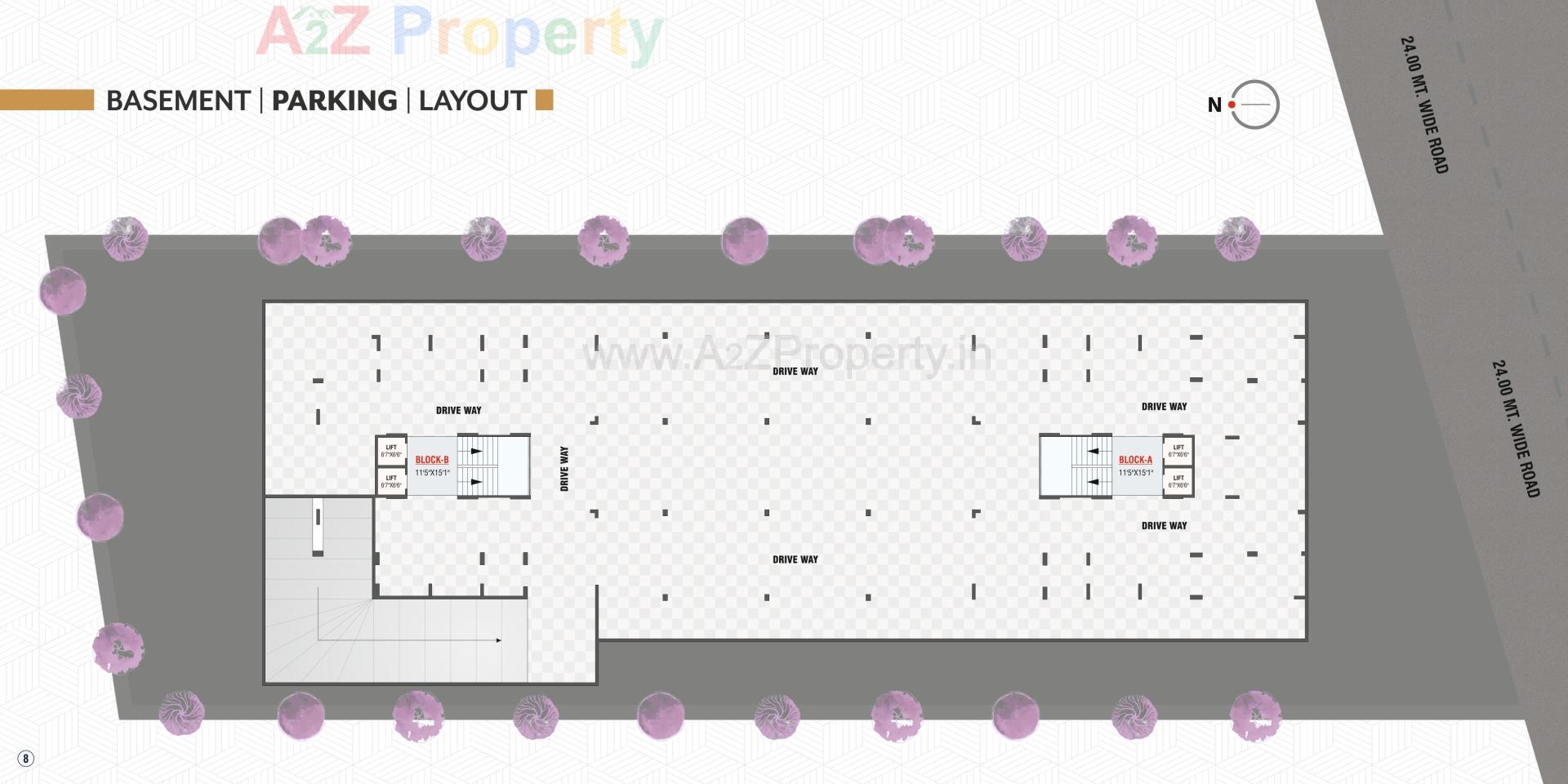 Layout of real estate project Imperial Sky located at Raysan, Gandhinagar, Gujarat