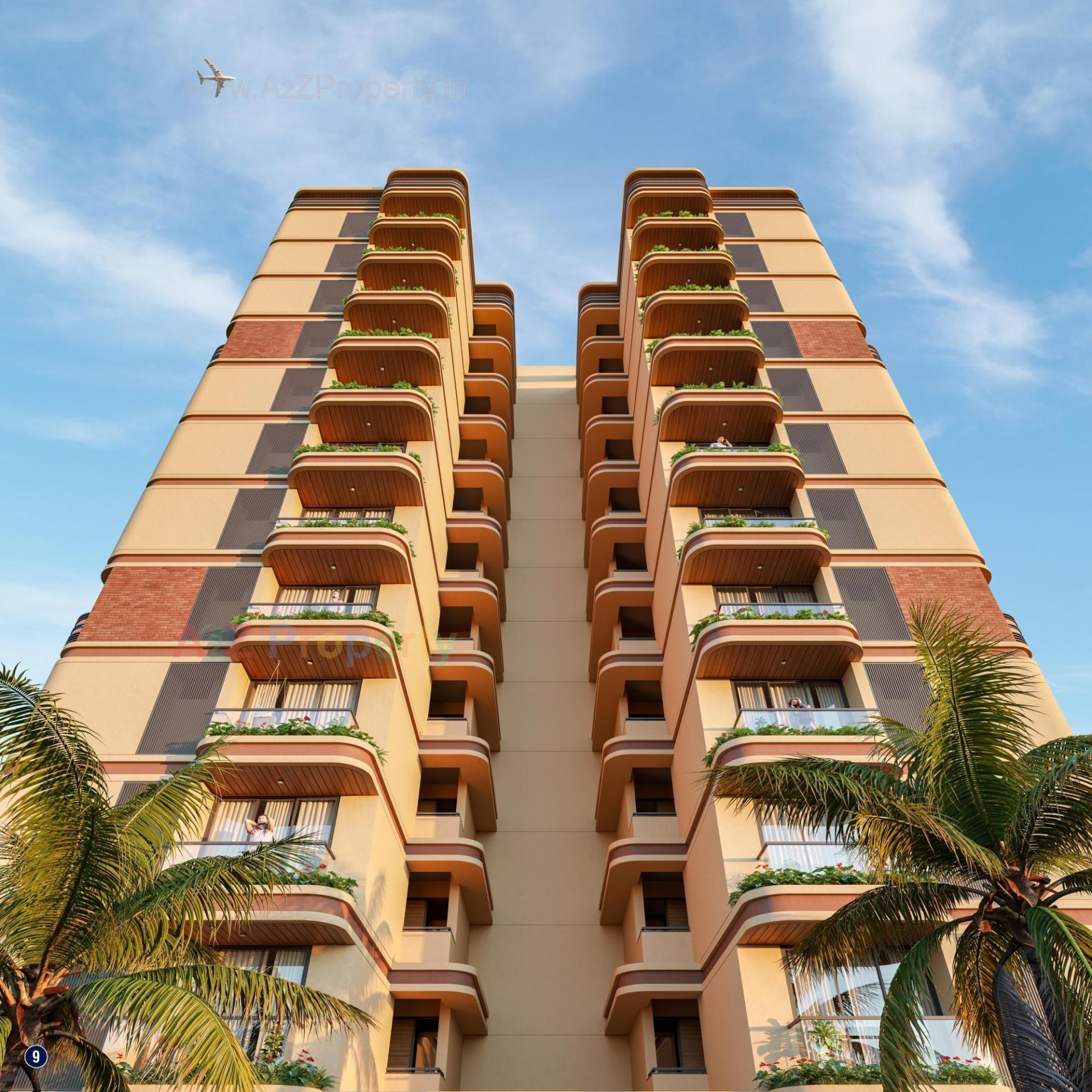 3D Elevation of real estate project Imperial Sky located at Raysan, Gandhinagar, Gujarat