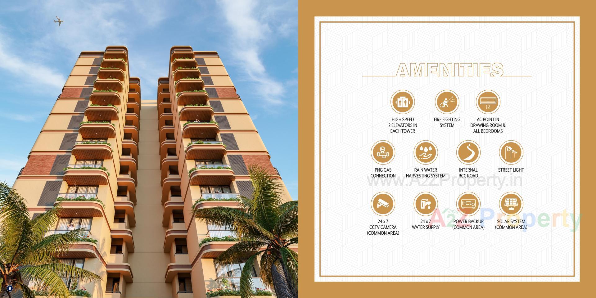 3D Elevation of real estate project Imperial Sky located at Raysan, Gandhinagar, Gujarat