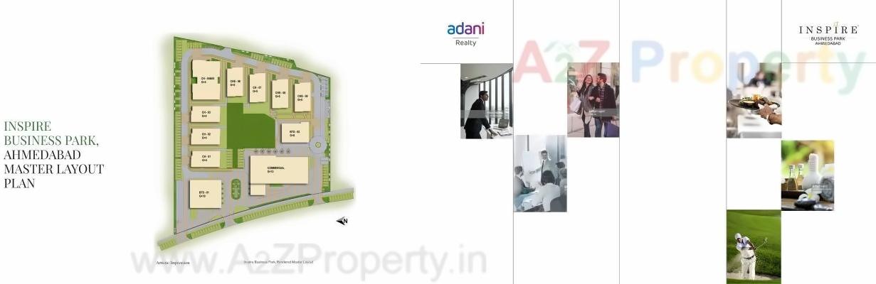 Layout of real estate project Inspire Business Park located at Khoraj, Gandhinagar, Gujarat