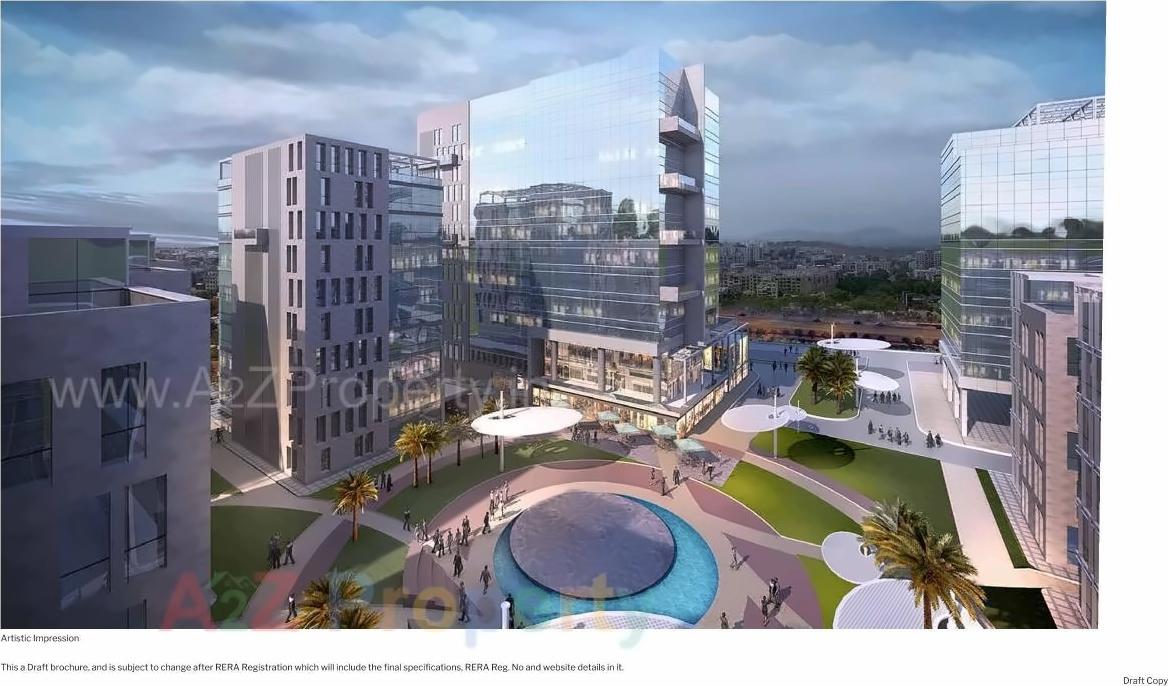 3D Elevation of real estate project Inspire Business Park located at Khoraj, Gandhinagar, Gujarat