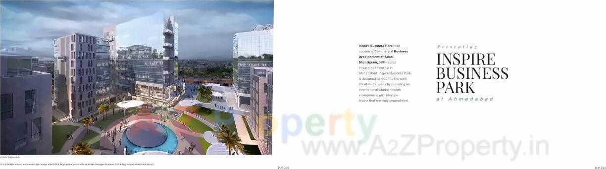 3D Elevation of real estate project Inspire Business Park located at Khoraj, Gandhinagar, Gujarat