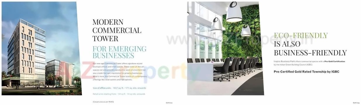  of real estate project Inspire Business Park located at Khoraj, Gandhinagar, Gujarat