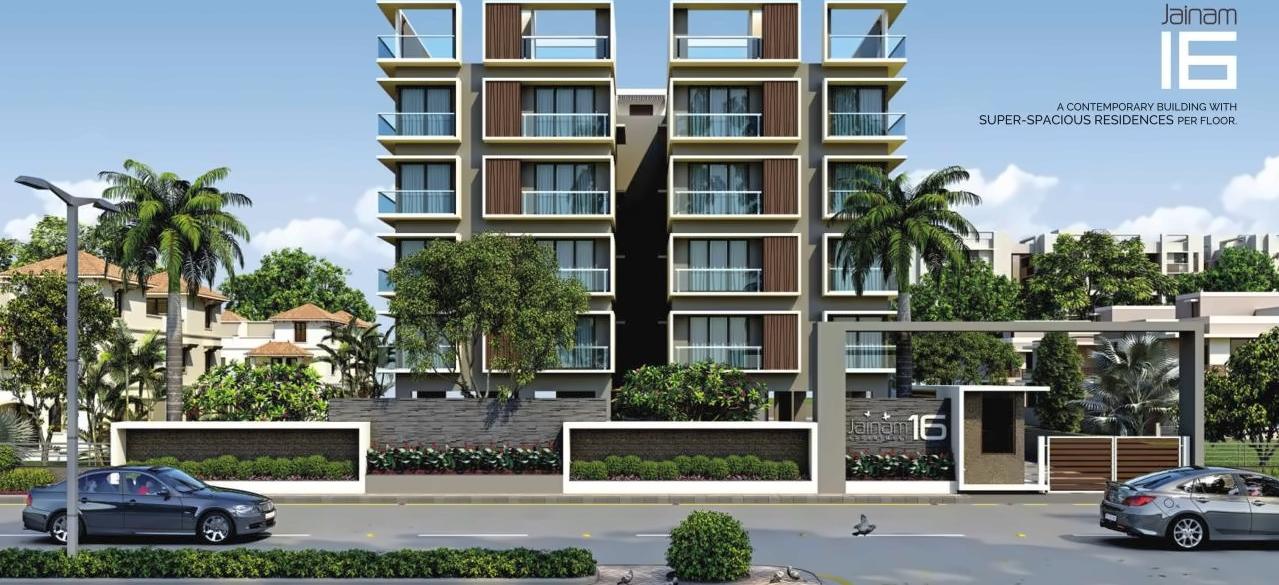 3D Elevation of real estate project Jainam located at Raisan, Gandhinagar, Gujarat