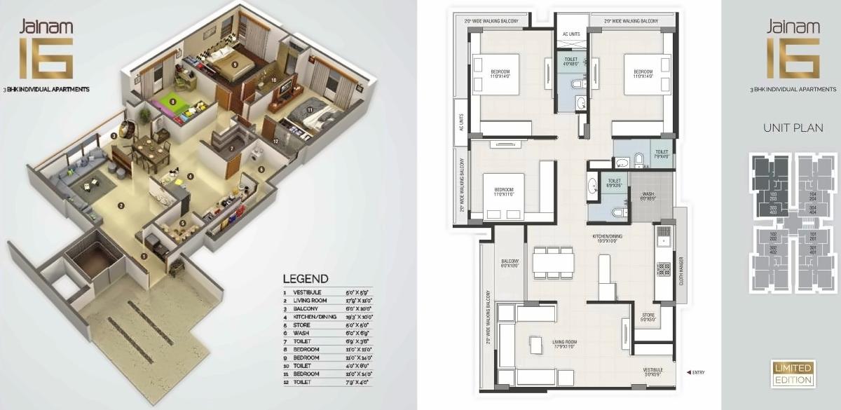 Layout of real estate project Jainam located at Raisan, Gandhinagar, Gujarat