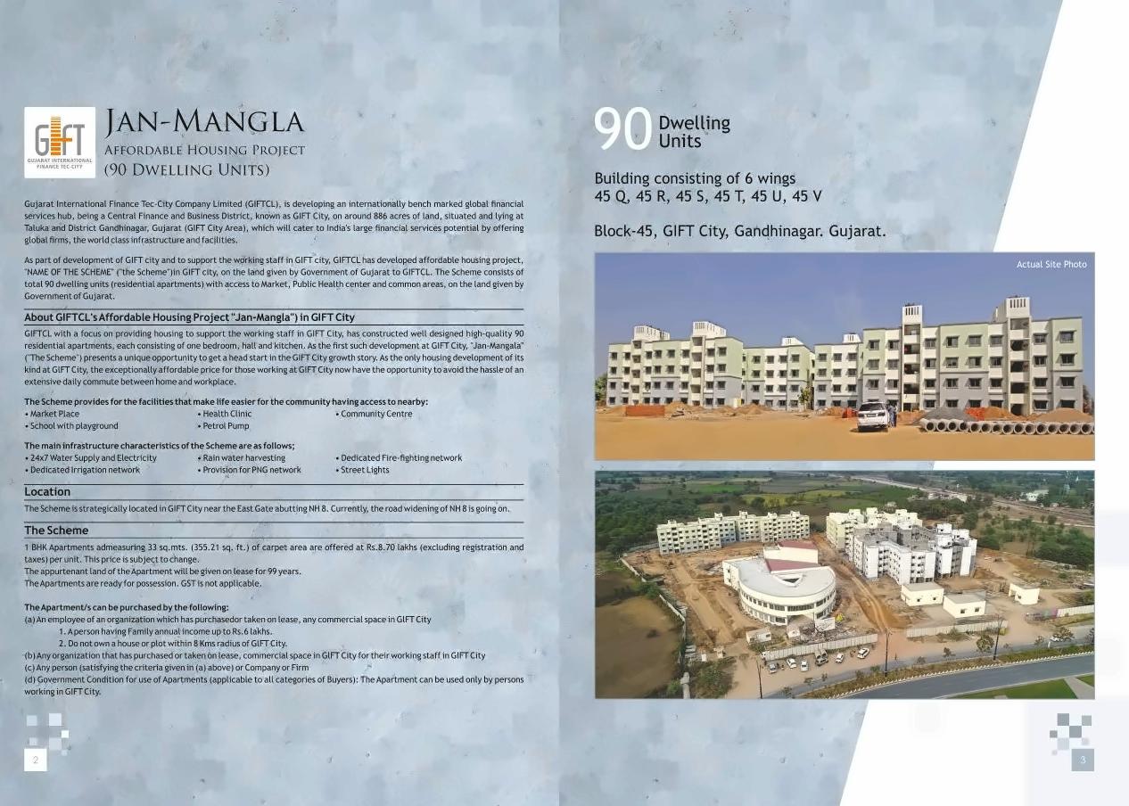 3D Elevation of real estate project Jan Mangla located at Firozpur, Gandhinagar, Gujarat