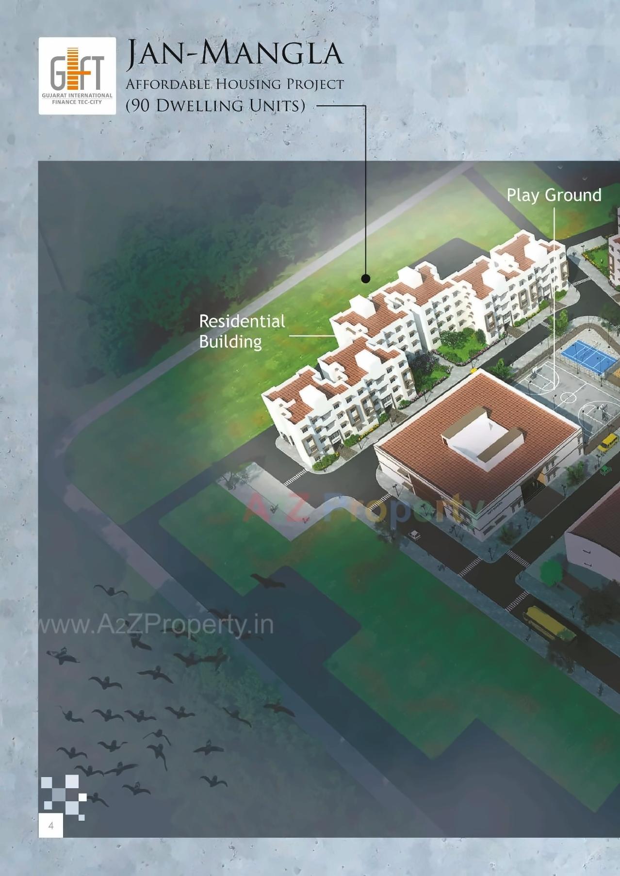 3D Elevation of real estate project Jan Mangla located at Firozpur, Gandhinagar, Gujarat