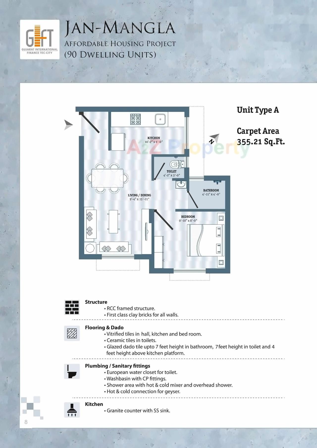 Layout of real estate project Jan Mangla located at Firozpur, Gandhinagar, Gujarat