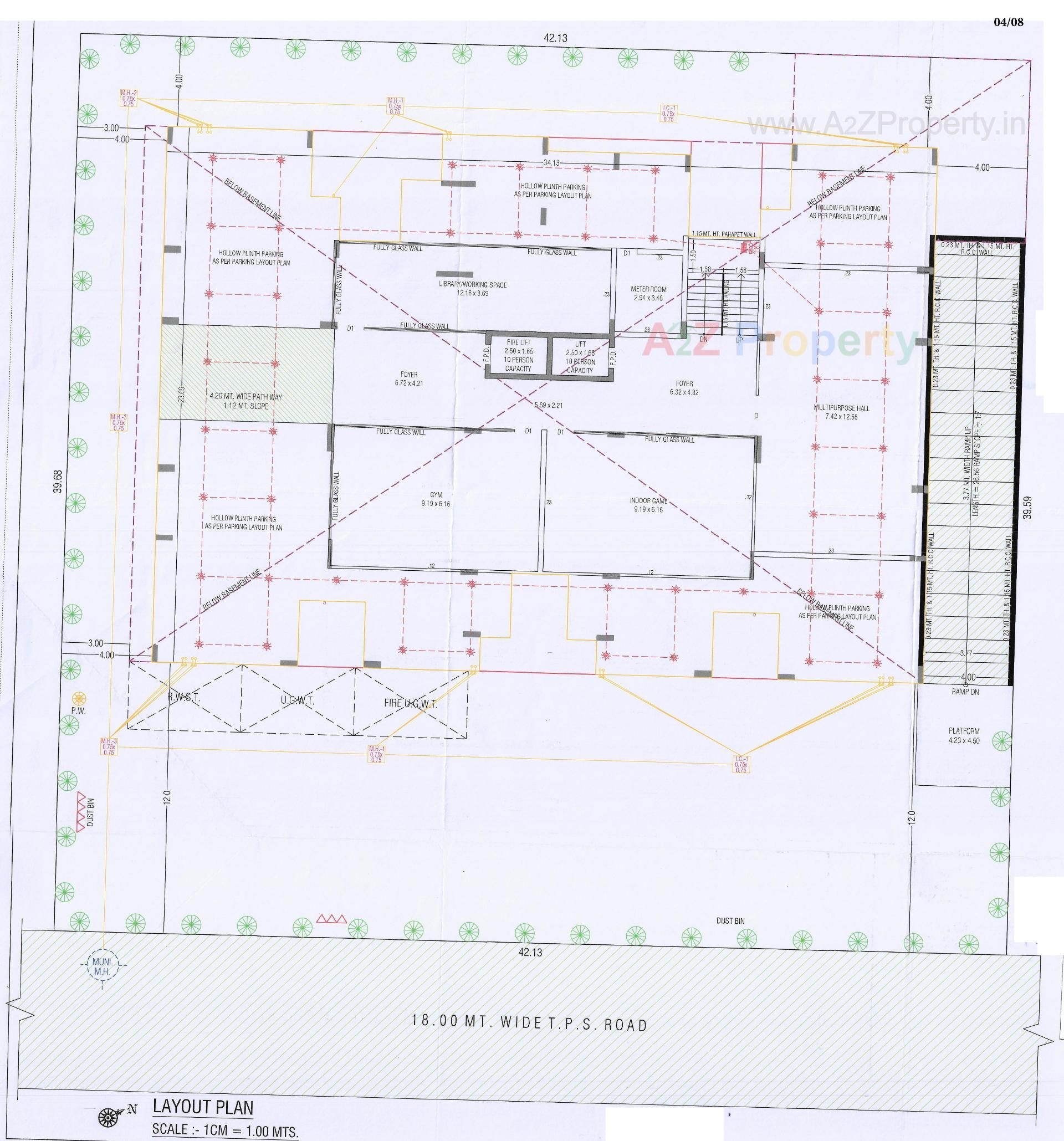 Layout of real estate project Jay Visat Mangalya located at Vavol, Gandhinagar, Gujarat
