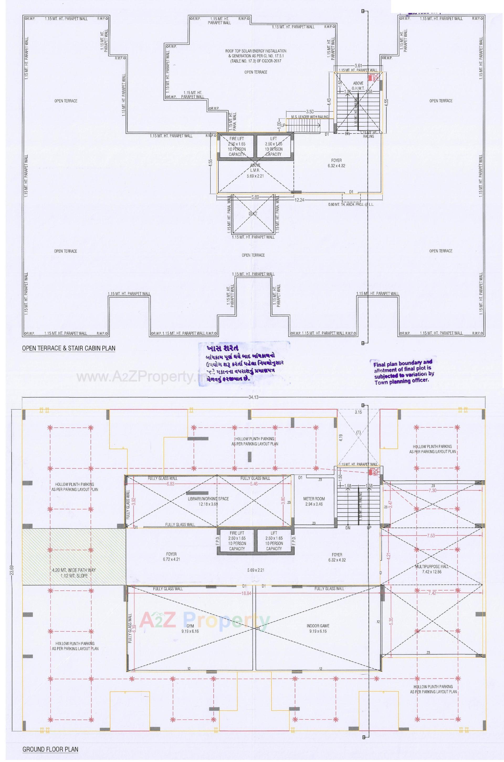 Layout of real estate project Jay Visat Mangalya located at Vavol, Gandhinagar, Gujarat