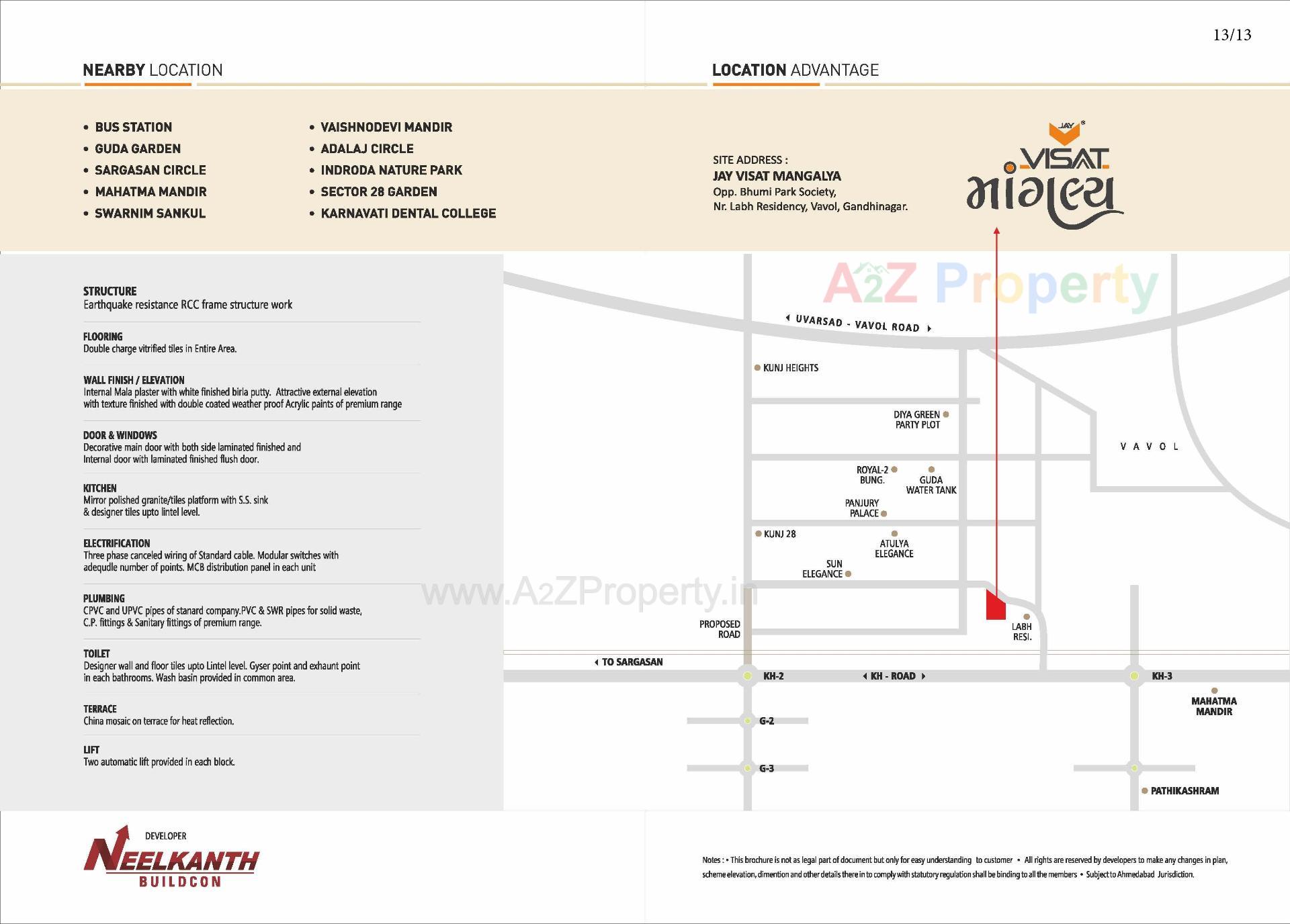  of real estate project Jay Visat Mangalya located at Vavol, Gandhinagar, Gujarat
