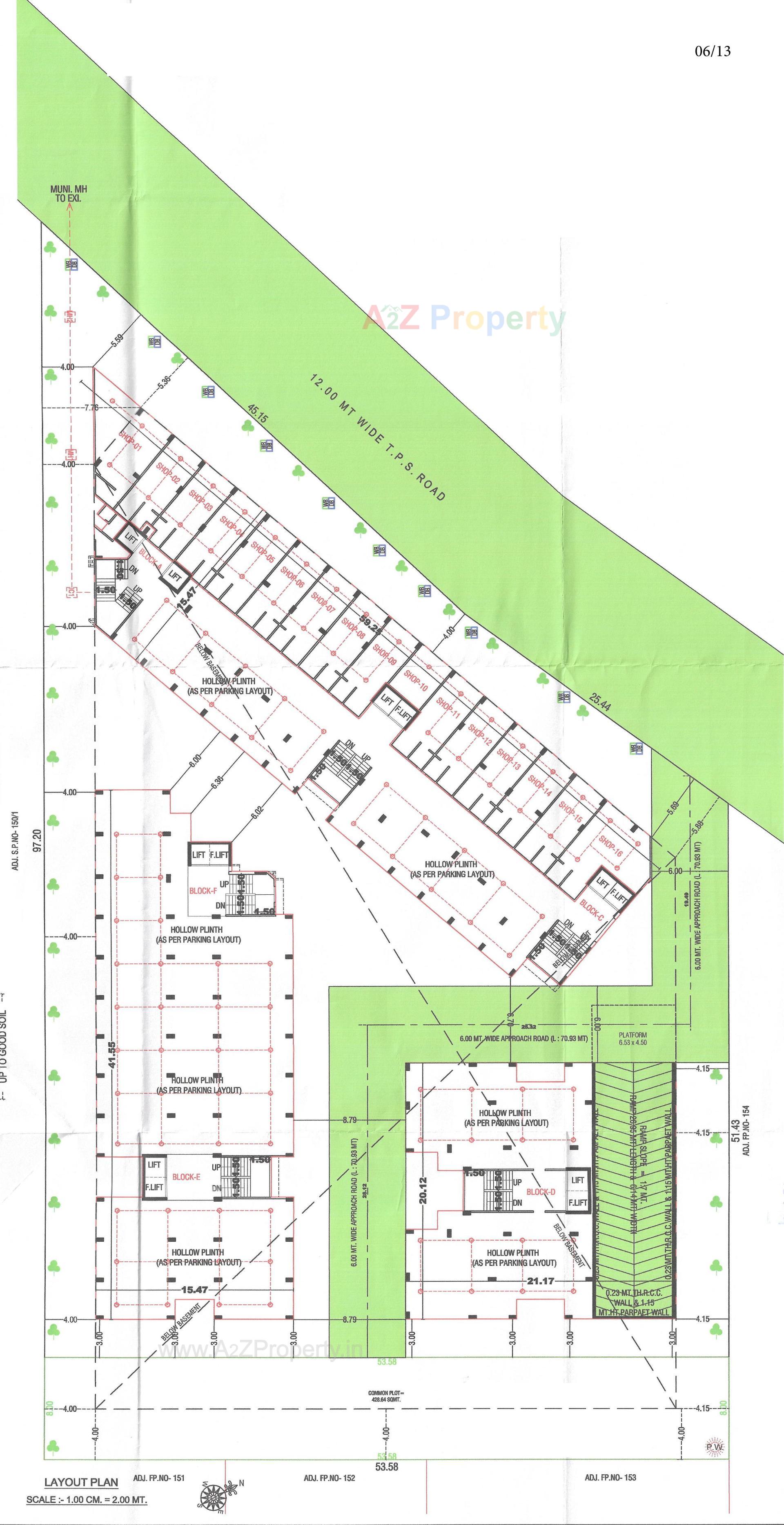 Layout of real estate project Jay Visat Mangalya located at Vavol, Gandhinagar, Gujarat