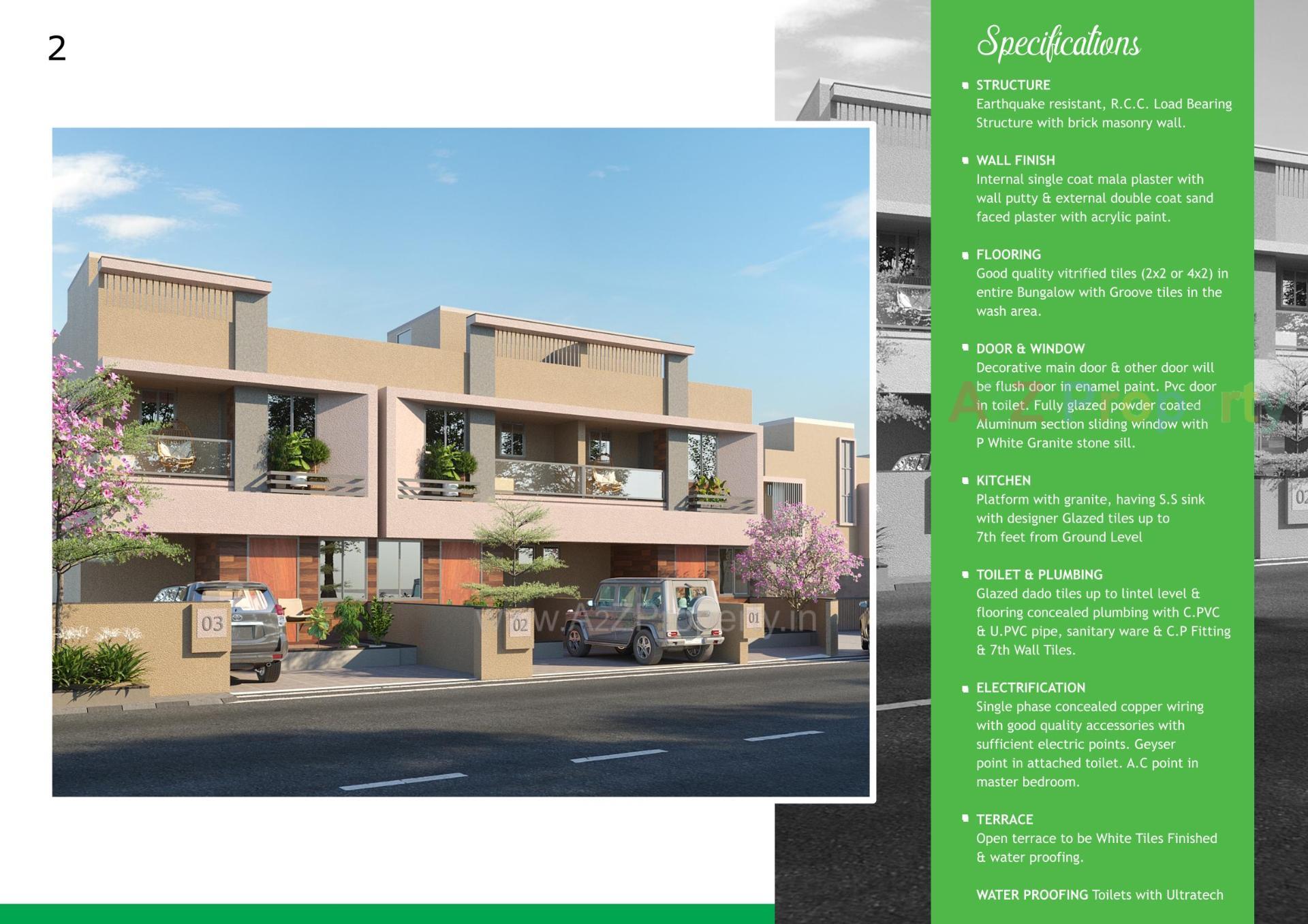 3D Elevation of real estate project Jeet City 3bhk located at Gandhinagar, Gandhinagar, Gujarat
