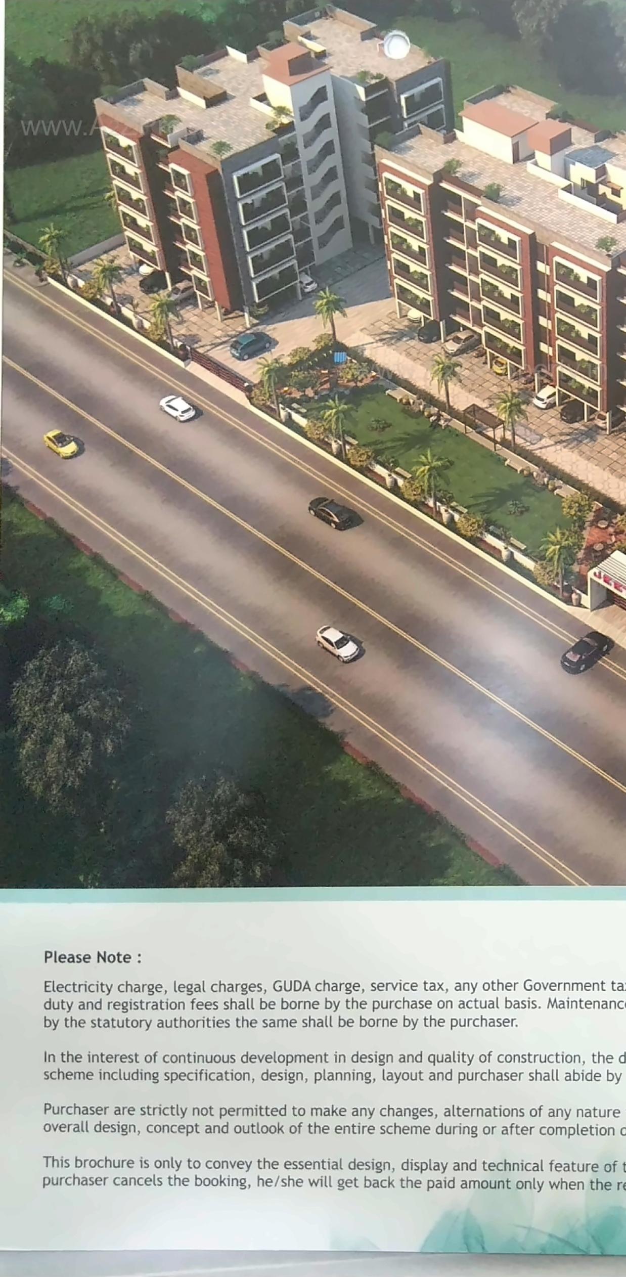 3D Elevation of real estate project Jeet Residency 3bhk located at Palaj, Gandhinagar, Gujarat