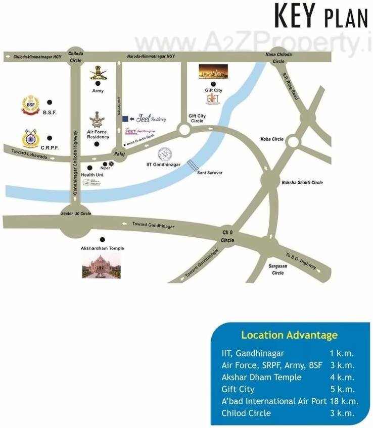  of real estate project Jeet Residency located at Palaj, Gandhinagar, Gujarat