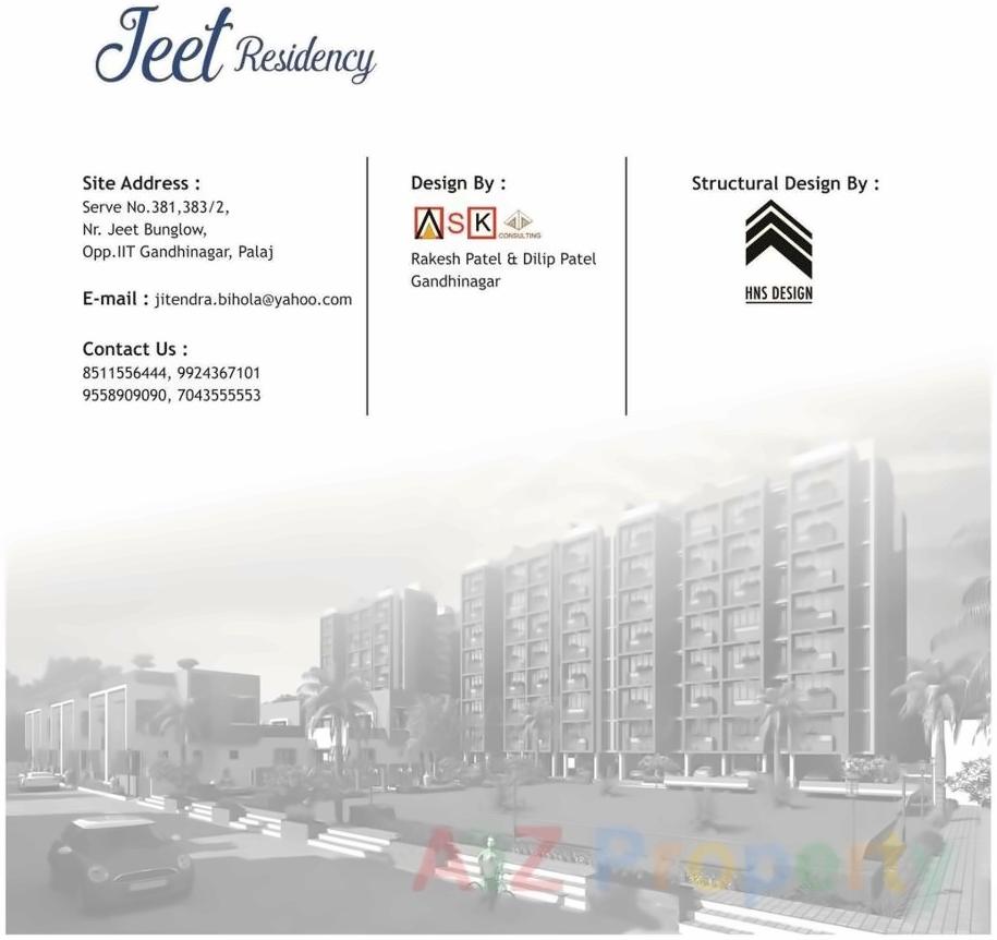 3D Elevation of real estate project Jeet Residency located at Palaj, Gandhinagar, Gujarat