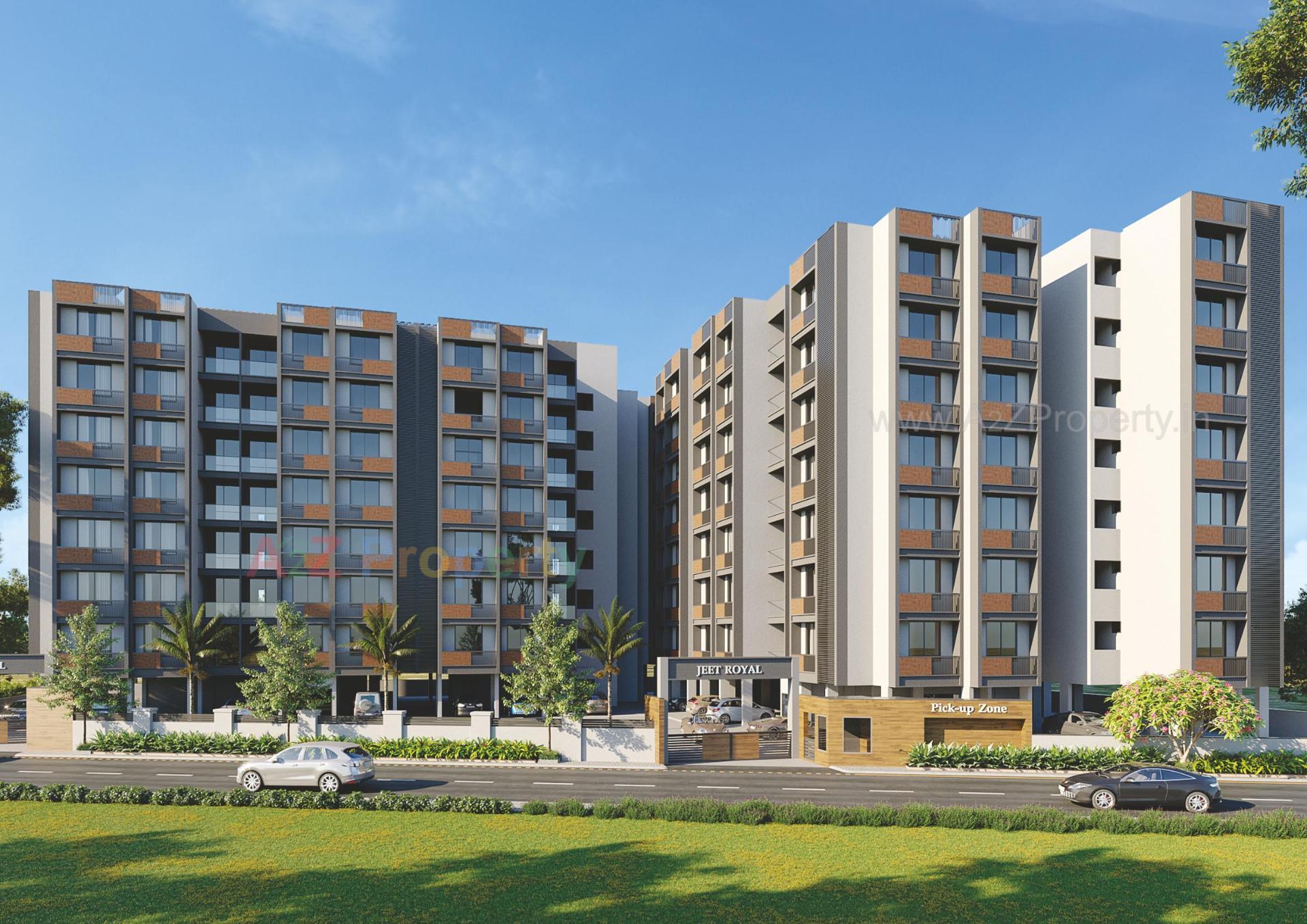 3D Elevation of real estate project Jeet Royal located at Palaj, Gandhinagar, Gujarat