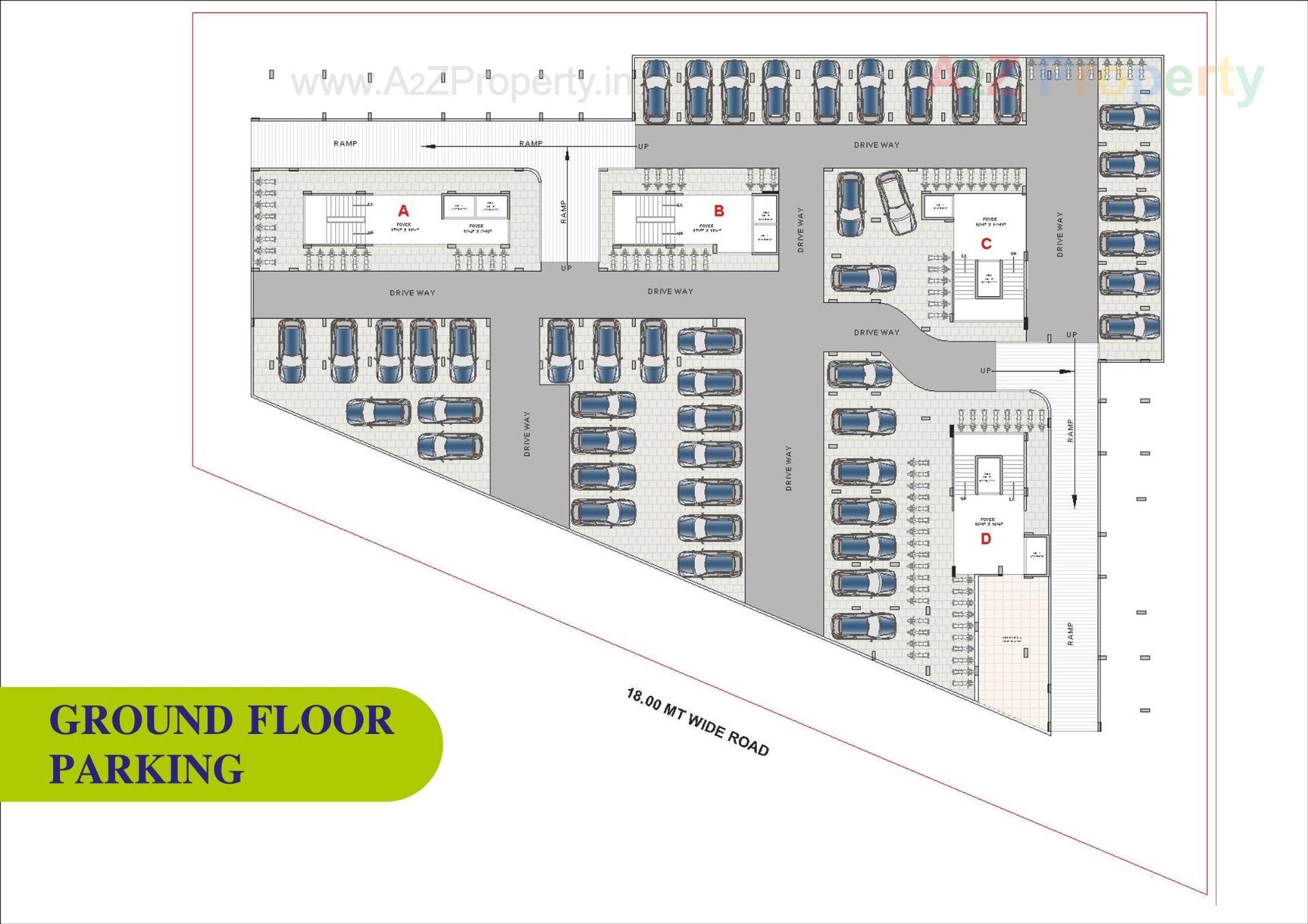 Layout of real estate project Jeet Royal located at Palaj, Gandhinagar, Gujarat