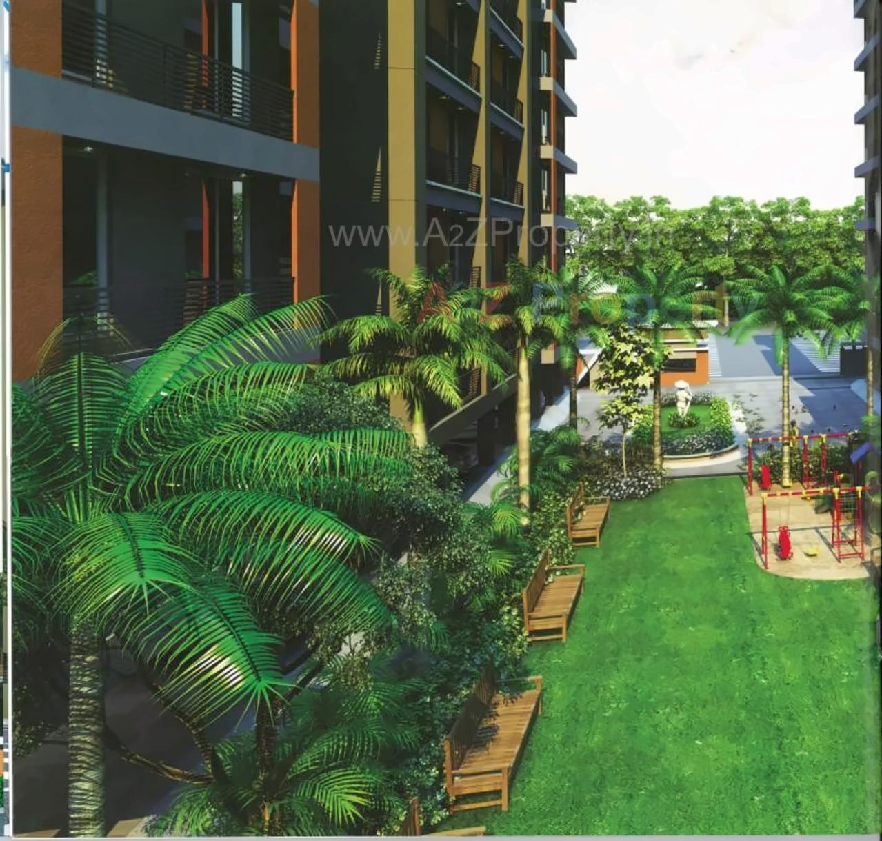 3D Elevation of real estate project Kabir Paradise located at Sargasan, Gandhinagar, Gujarat