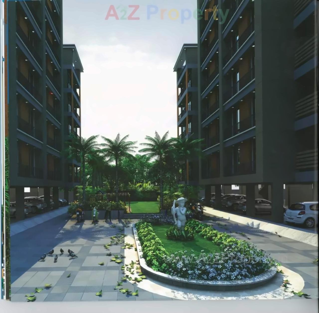 3D Elevation of real estate project Kabir Paradise located at Sargasan, Gandhinagar, Gujarat