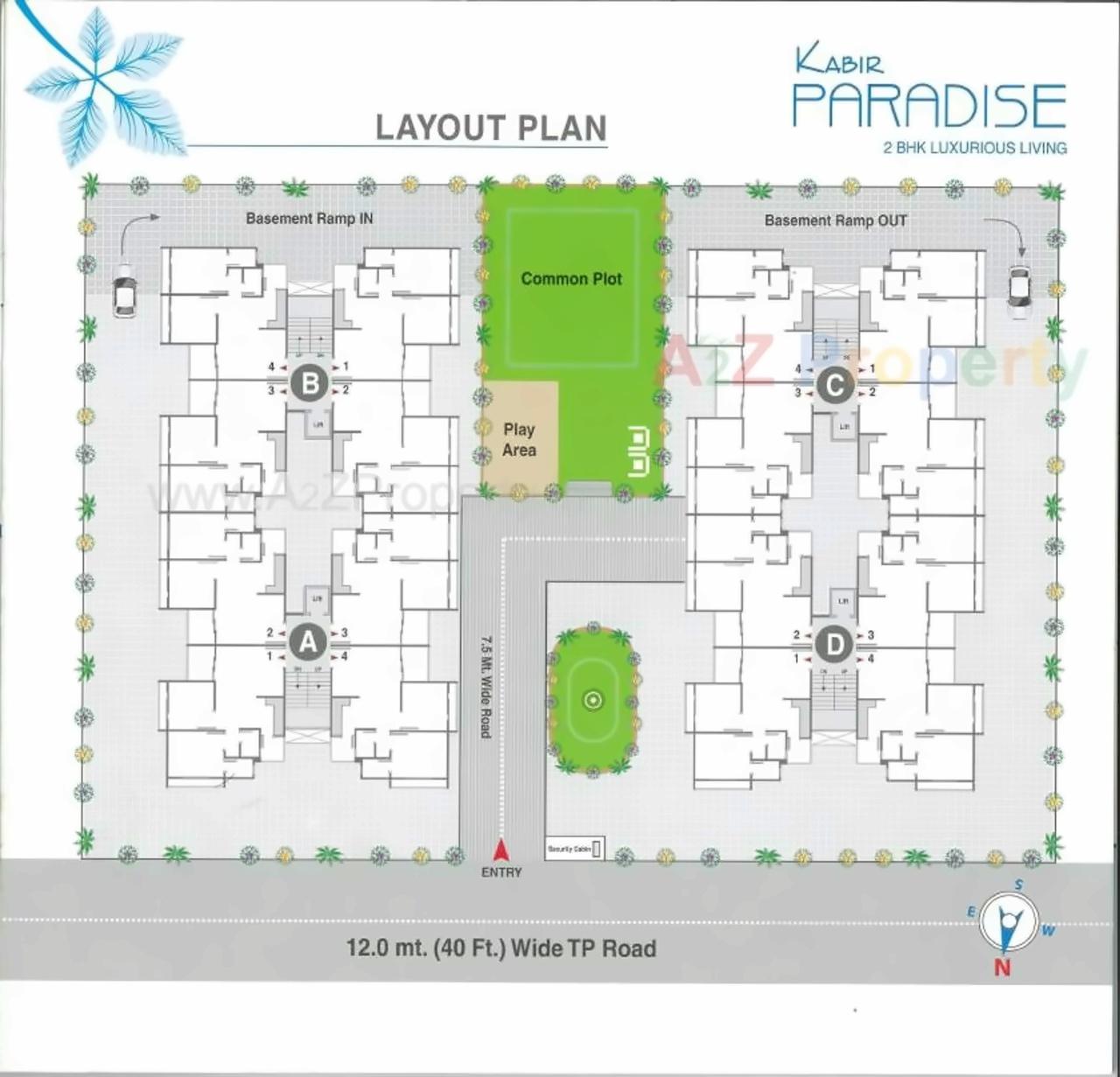 Layout of real estate project Kabir Paradise located at Sargasan, Gandhinagar, Gujarat