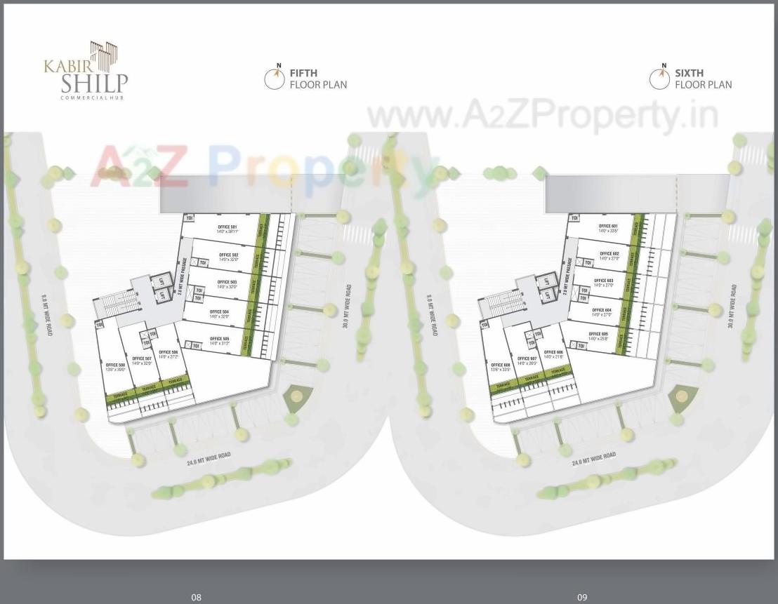 Layout of real estate project Kabir Shilp located at Kudasan, Gandhinagar, Gujarat