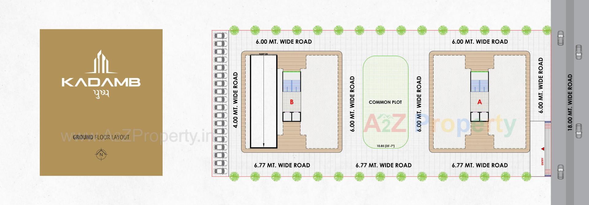 Layout of real estate project Kadamb Pushp located at Zundal, Gandhinagar, Gujarat