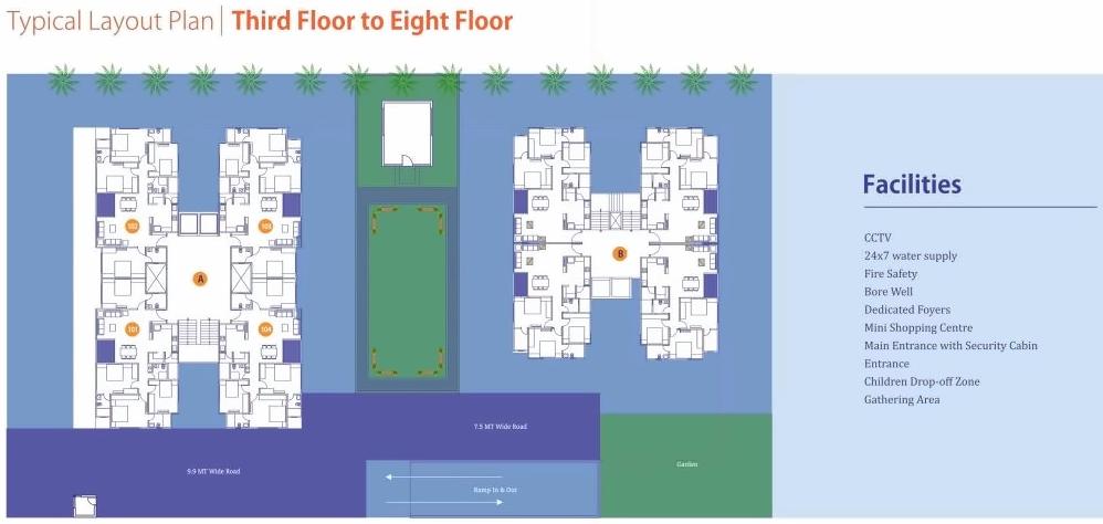 Layout of real estate project Kailash Rejoice located at Nana-chiloda, Gandhinagar, Gujarat