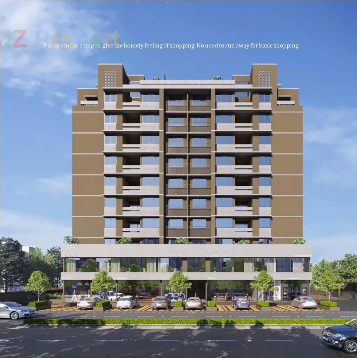 3D Elevation of real estate project Kailash Rejoice located at Nana-chiloda, Gandhinagar, Gujarat