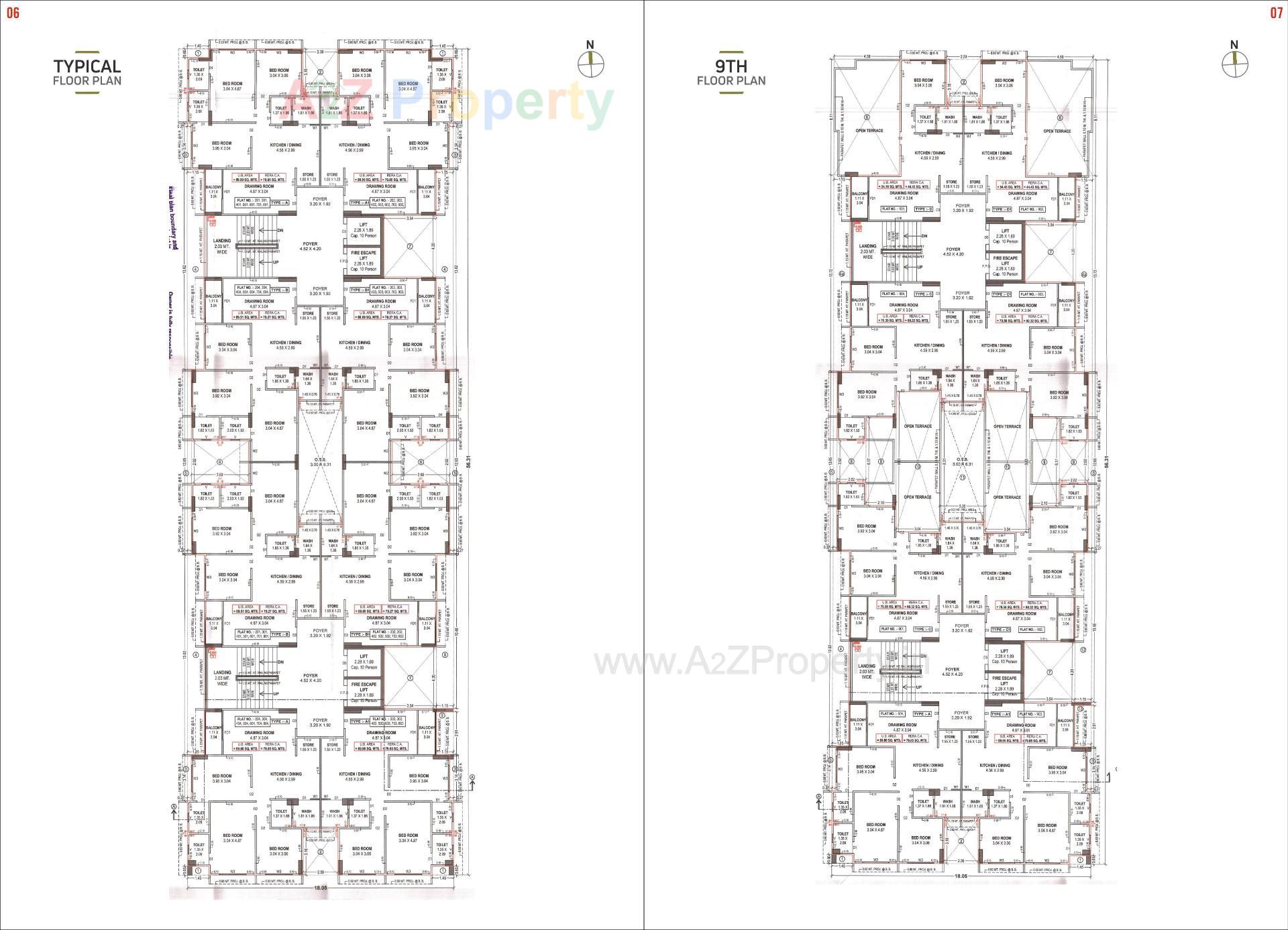 Layout of real estate project Kalp Heights located at Khoraj, Gandhinagar, Gujarat