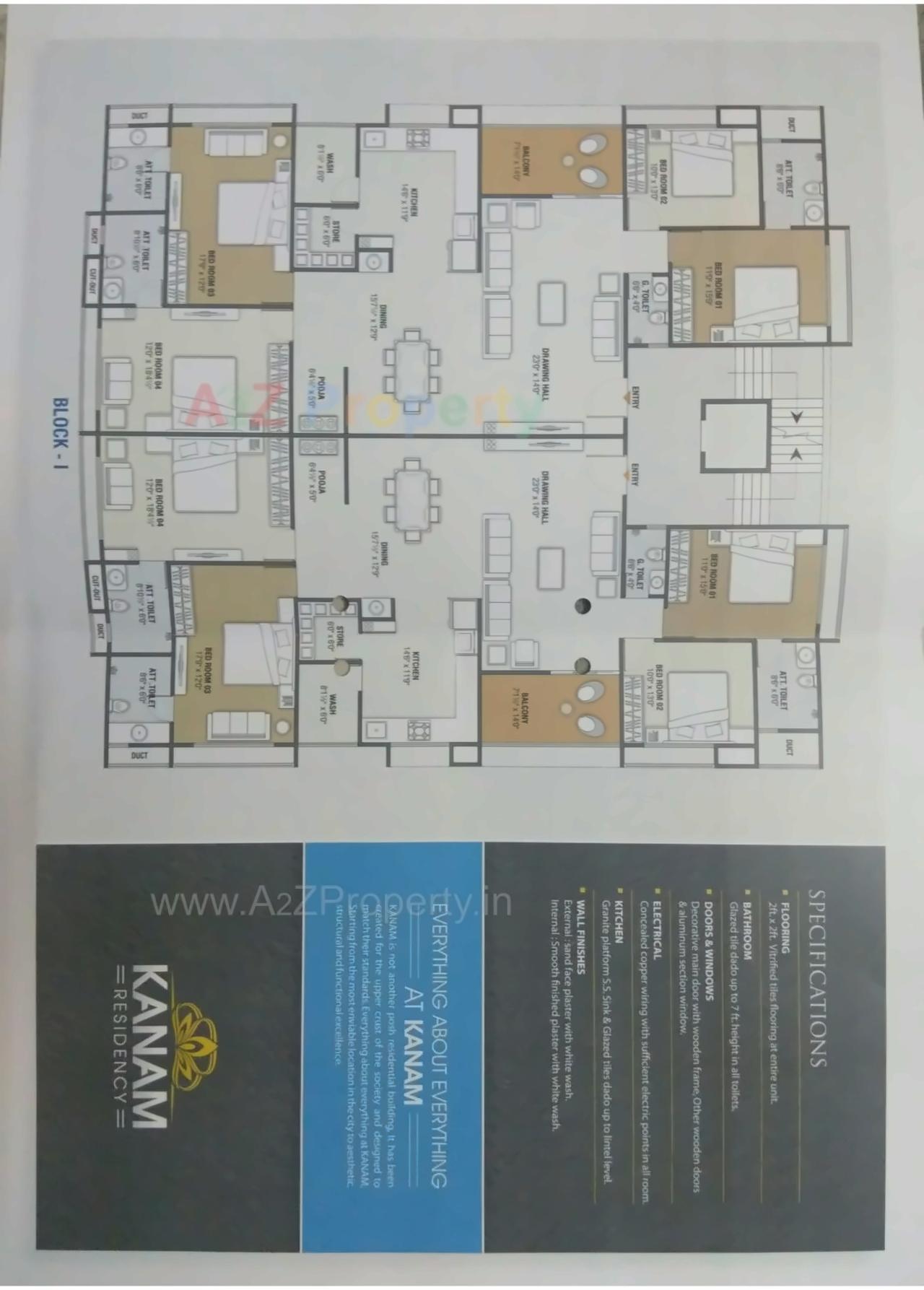 Layout of real estate project Kanam Residency located at Kudasan, Gandhinagar, Gujarat