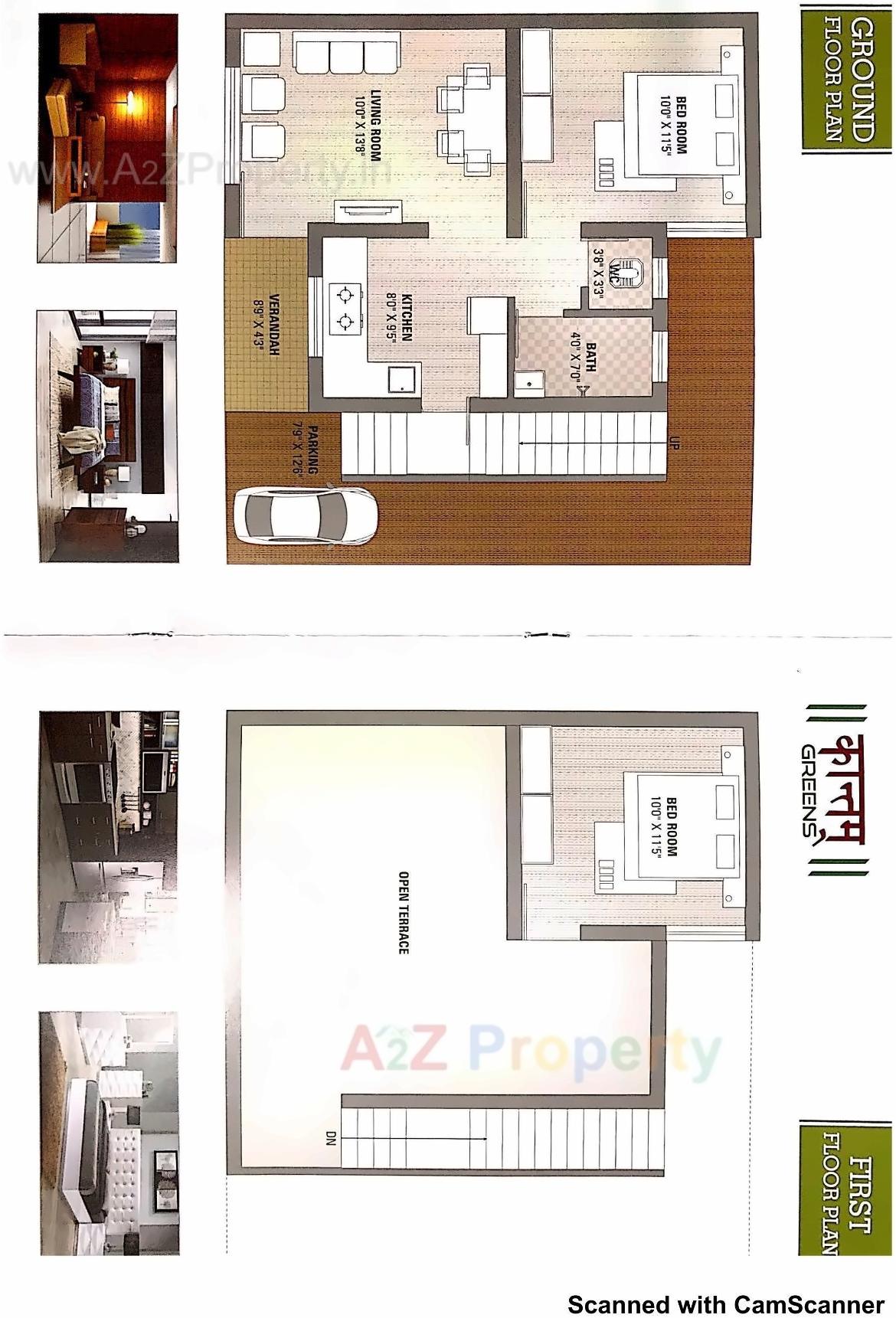 Layout of real estate project Kantam Greens located at Arsodiya, Gandhinagar, Gujarat