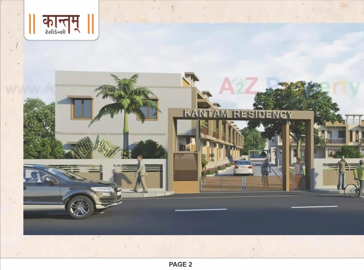 3D Elevation of real estate project Kantam Residency located at Kalol, Gandhinagar, Gujarat