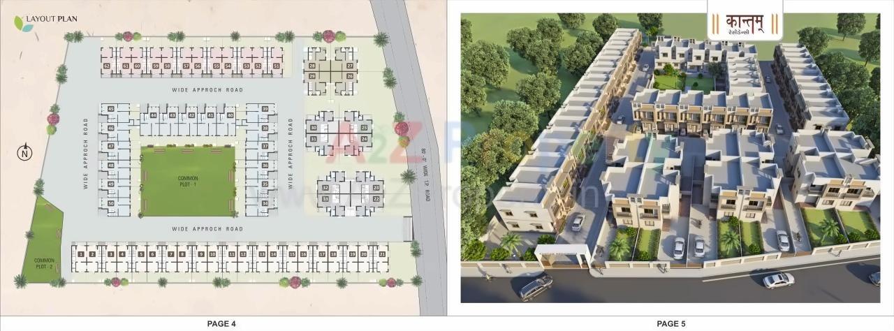 Layout of real estate project Kantam Residency located at Kalol, Gandhinagar, Gujarat