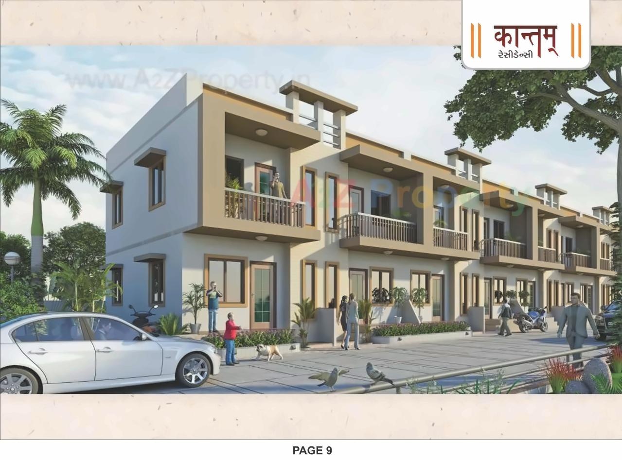 3D Elevation of real estate project Kantam Residency located at Kalol, Gandhinagar, Gujarat