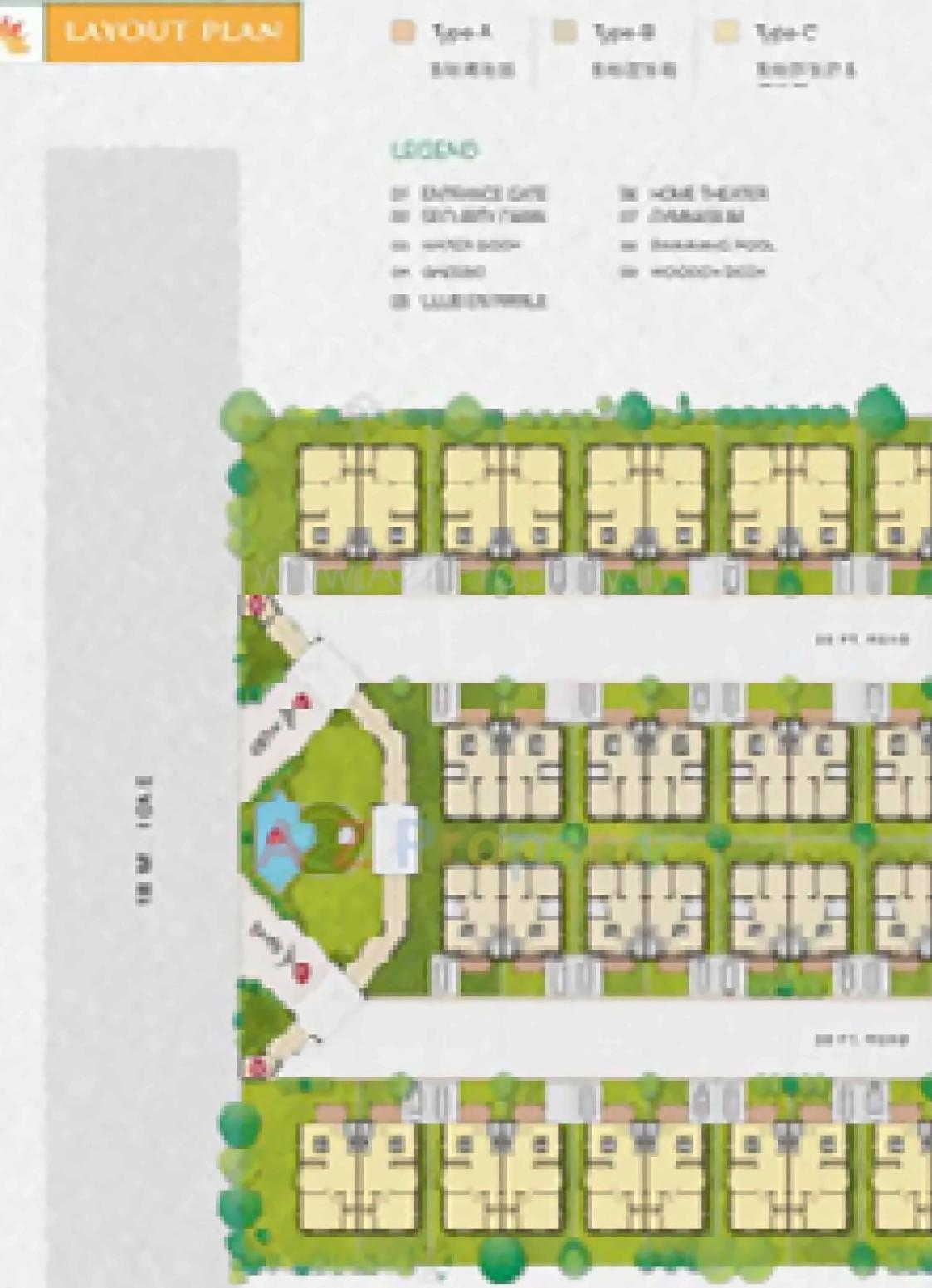 Layout of real estate project Karma Villa located at Borisana, Gandhinagar, Gujarat