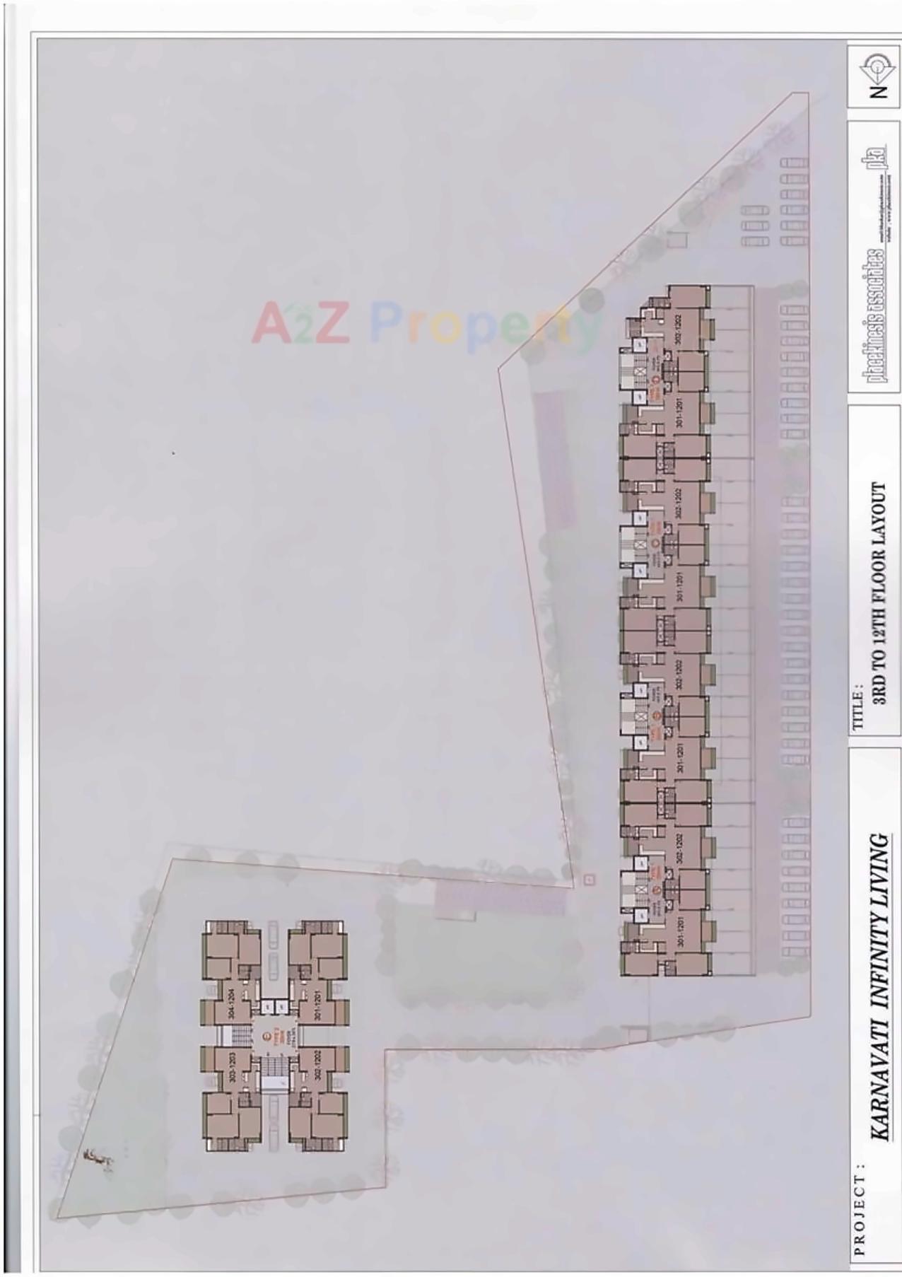 Layout of real estate project Karnavati Infinity Living located at Gandhinagar, Gandhinagar, Gujarat