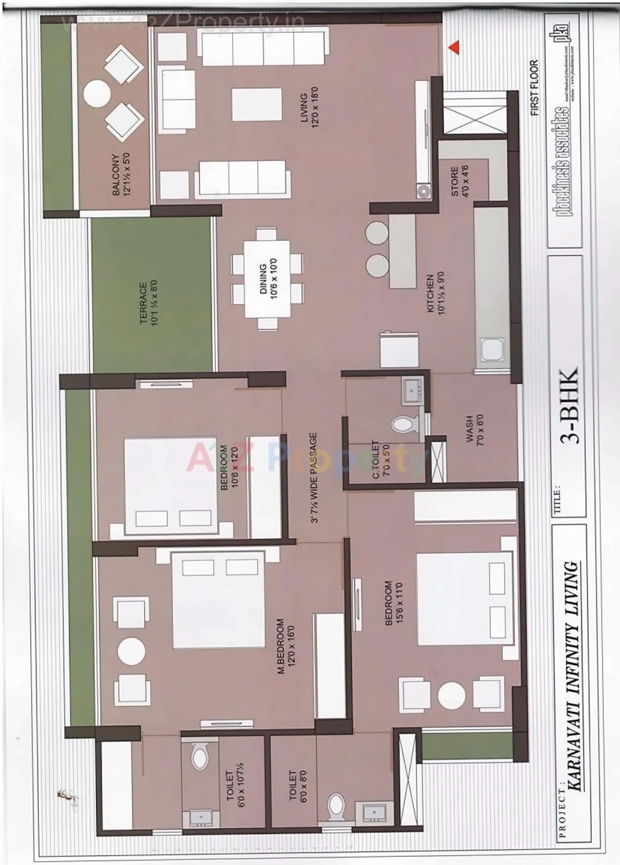 Layout of real estate project Karnavati Infinity Living located at Gandhinagar, Gandhinagar, Gujarat