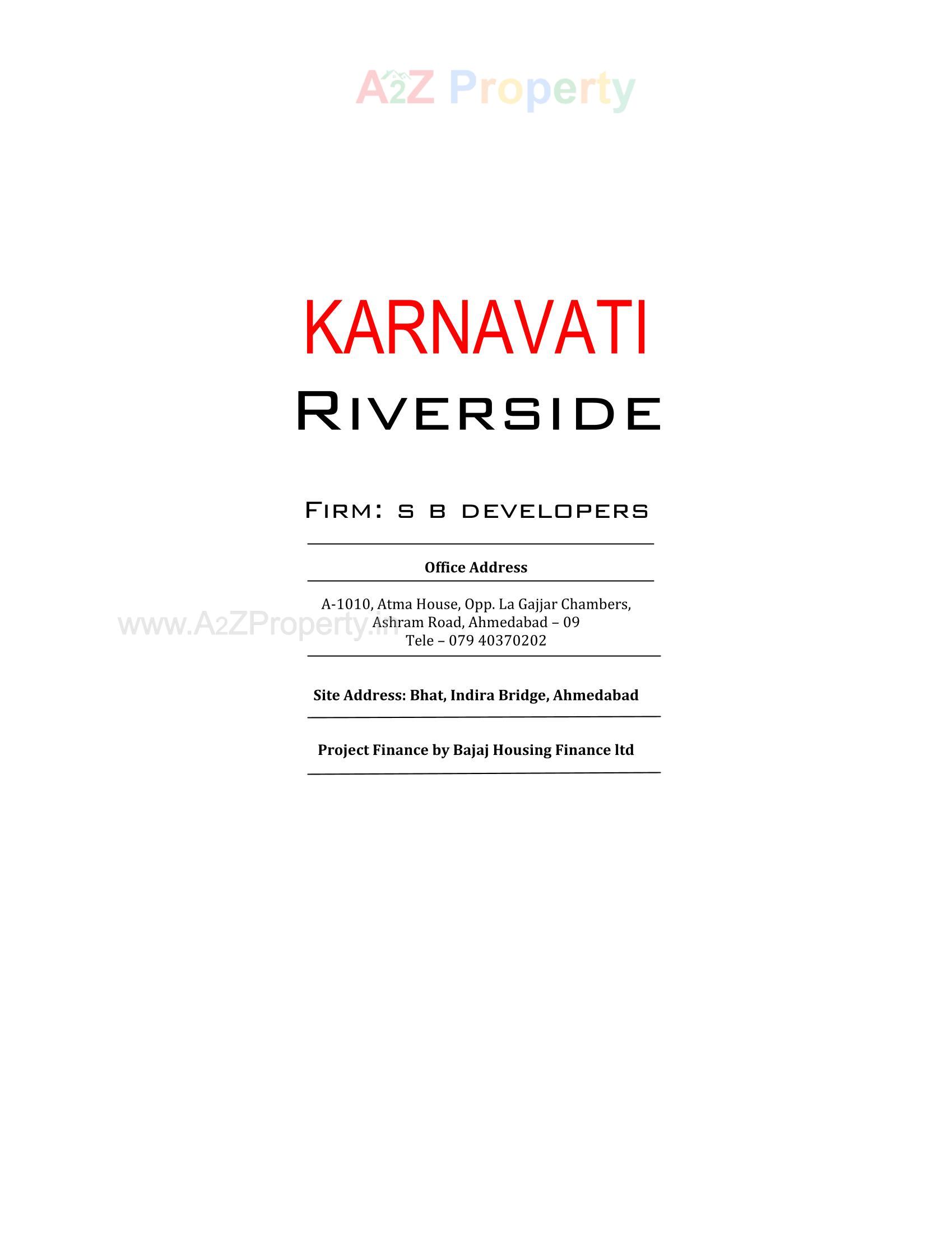  of real estate project Karnavati Riverside Block located at Bhat, Gandhinagar, Gujarat