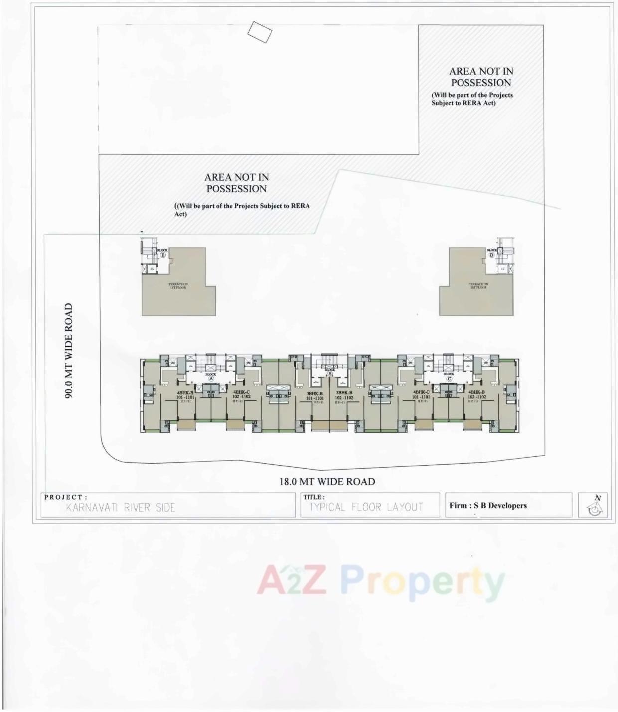 Layout of real estate project Karnavati Riverside located at Bhat, Gandhinagar, Gujarat