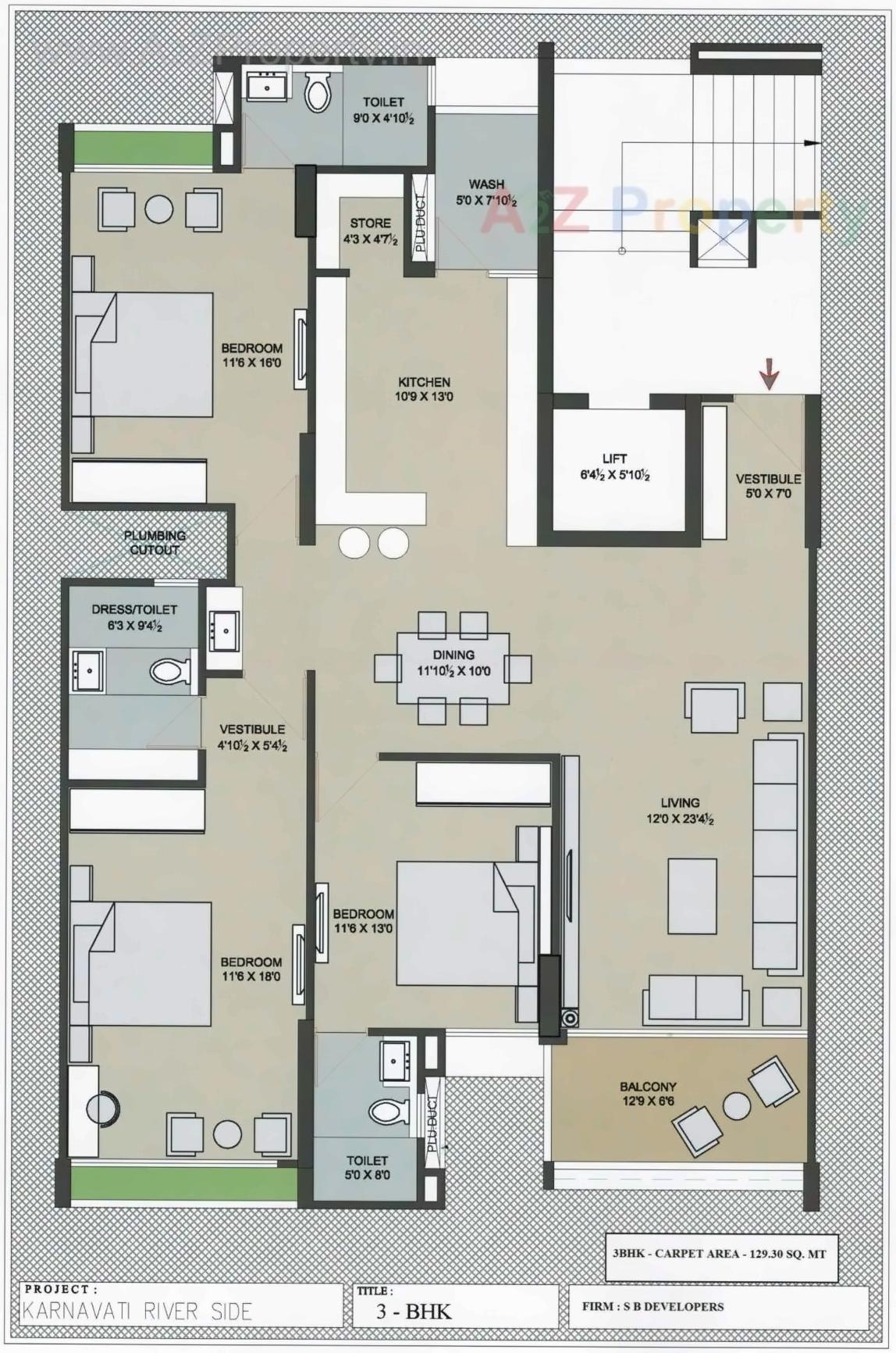 Layout of real estate project Karnavati Riverside located at Bhat, Gandhinagar, Gujarat