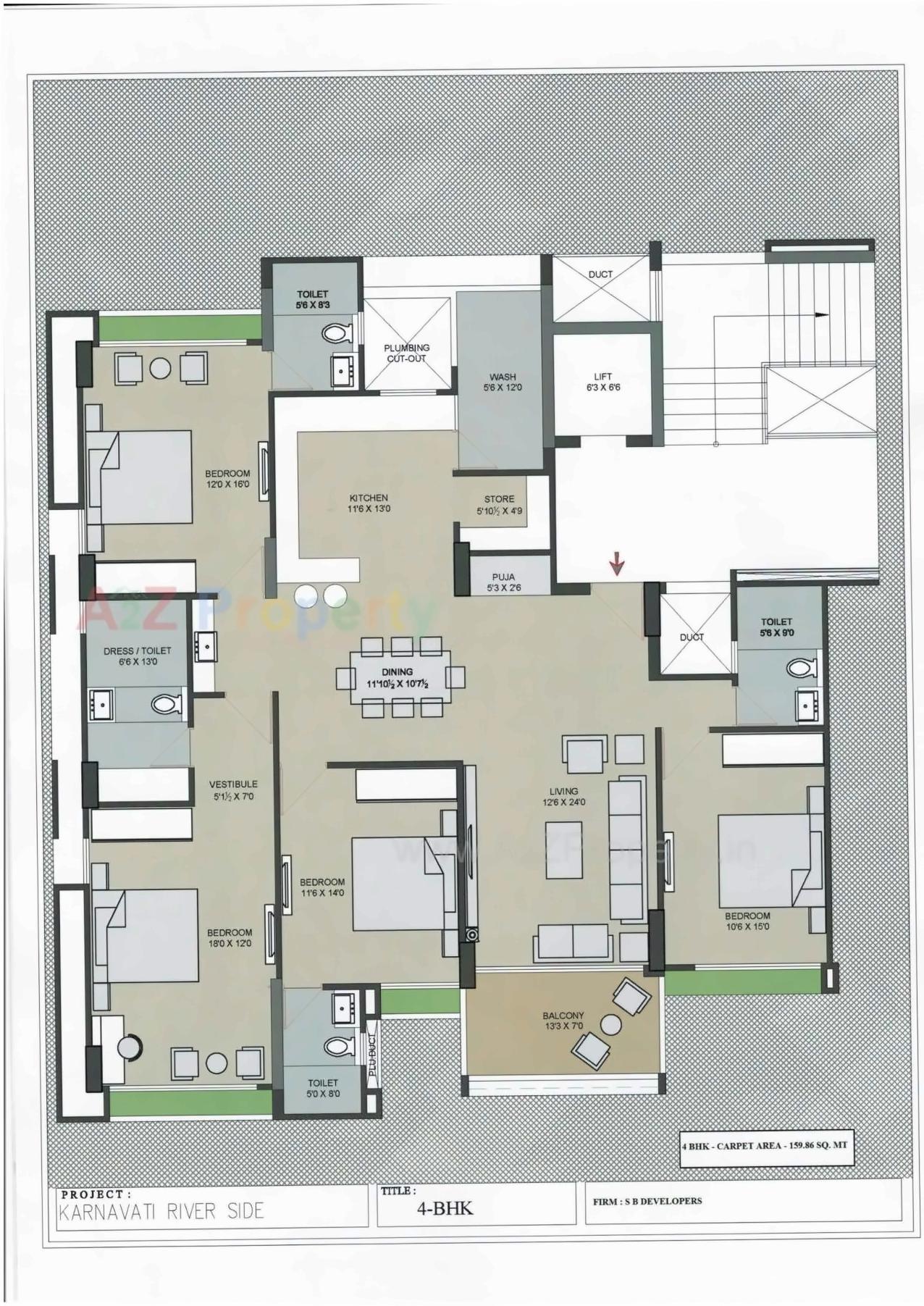 Layout of real estate project Karnavati Riverside located at Bhat, Gandhinagar, Gujarat