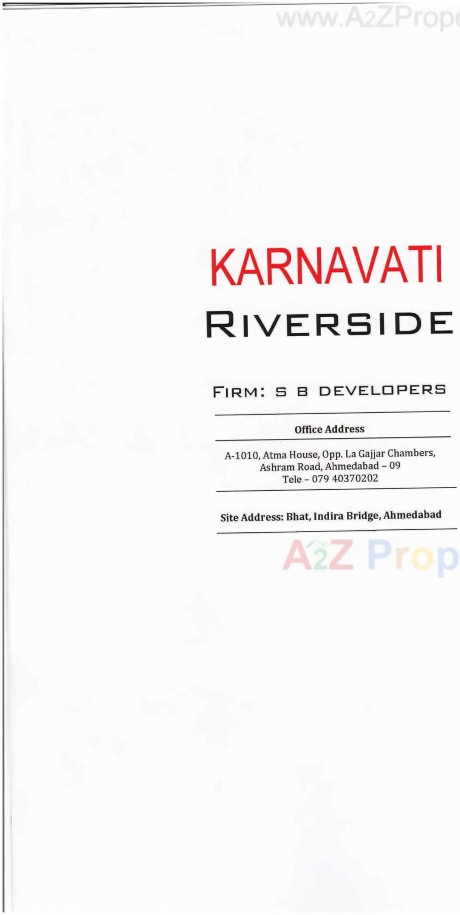  of real estate project Karnavati Riverside located at Bhat, Gandhinagar, Gujarat