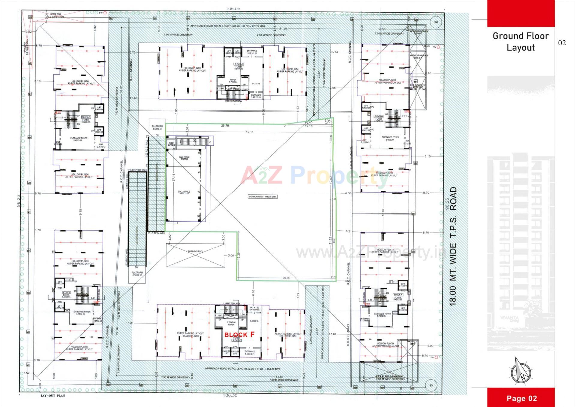 Layout of real estate project Karnavati Vivanta Living Block located at Bhat, Gandhinagar, Gujarat